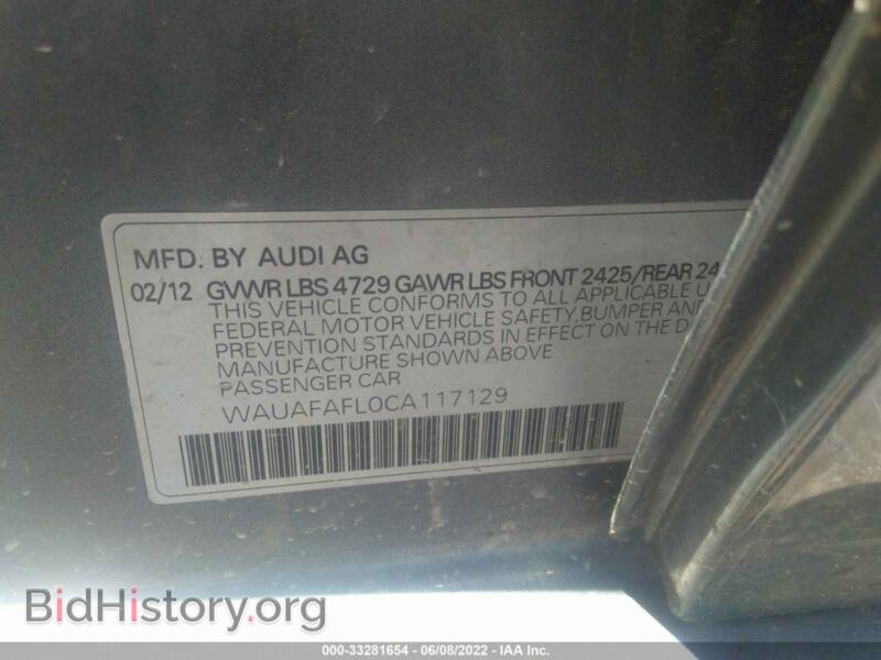 2012 Audi A4 (VIN WAUAFAFL0CA117129) — photo 9 of 15