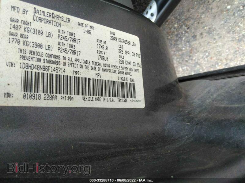 2006 Dodge DURANGO (VIN 1D8HD48N86F145714) — photo 9 of 11