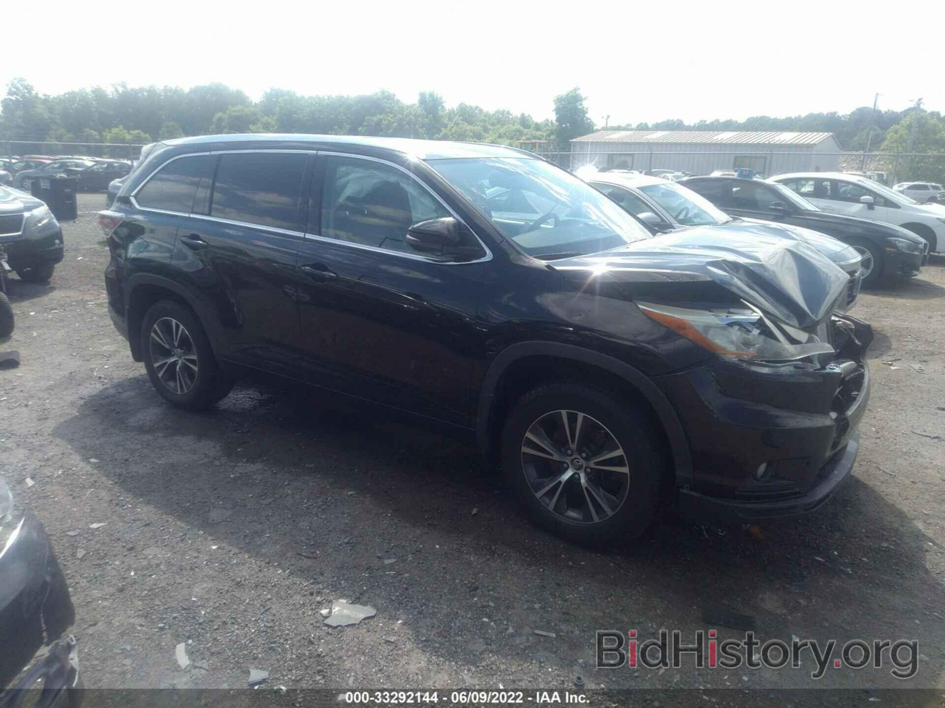 Photo 5TDJKRFH4GS252065 - TOYOTA HIGHLANDER 2016