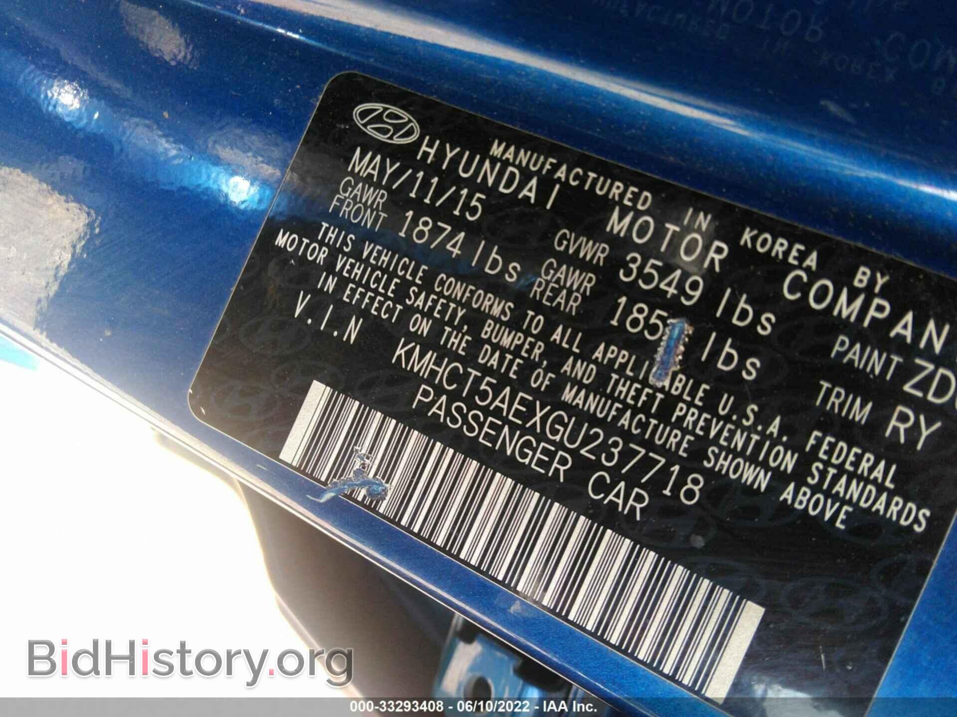 2016 HYUNDAI ACCENT - VIN: KMHCT5AEXGU237718 - Фото 9