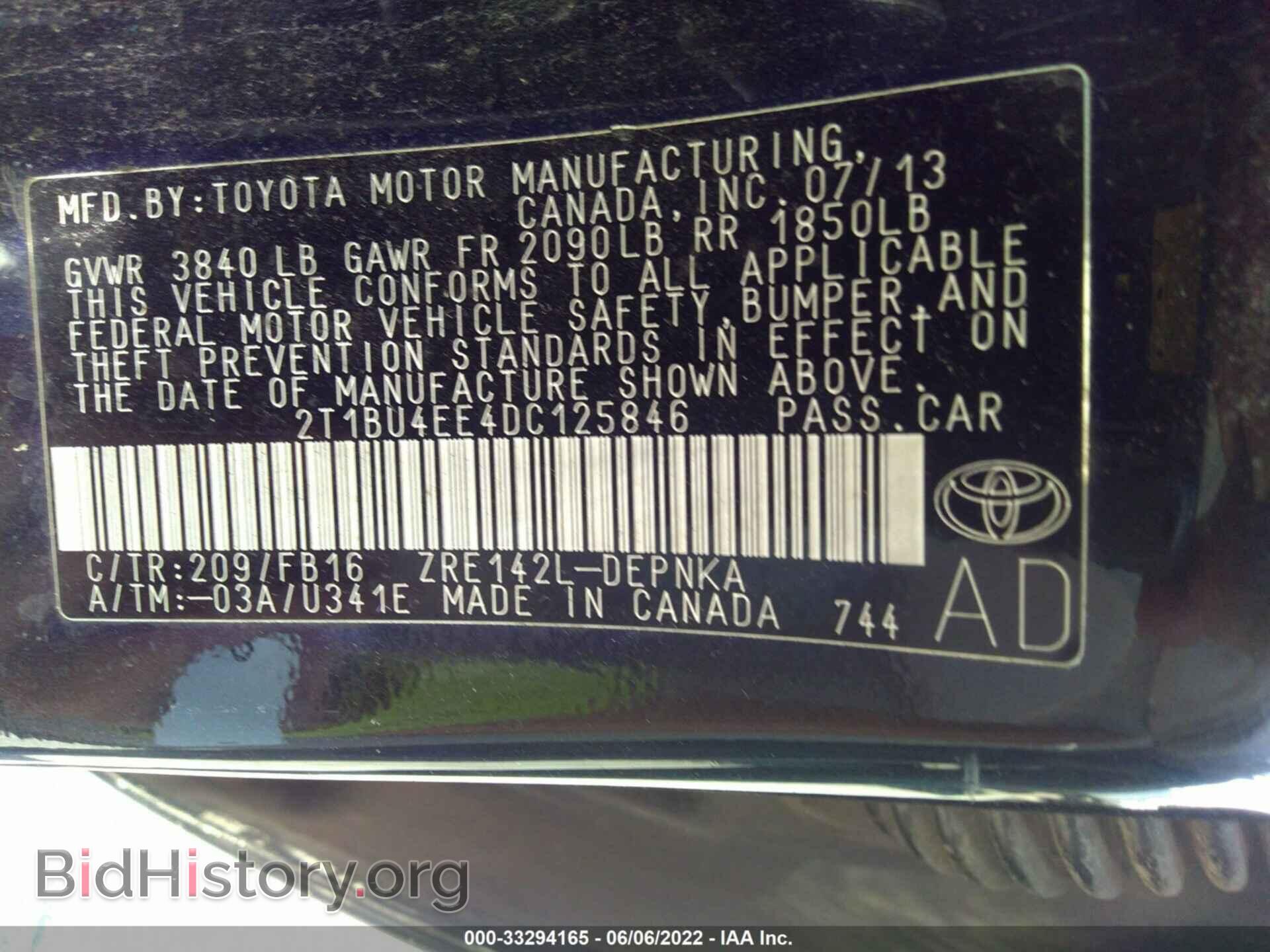2013 TOYOTA COROLLA - VIN: 2T1BU4EE4DC125846 - Фото 9