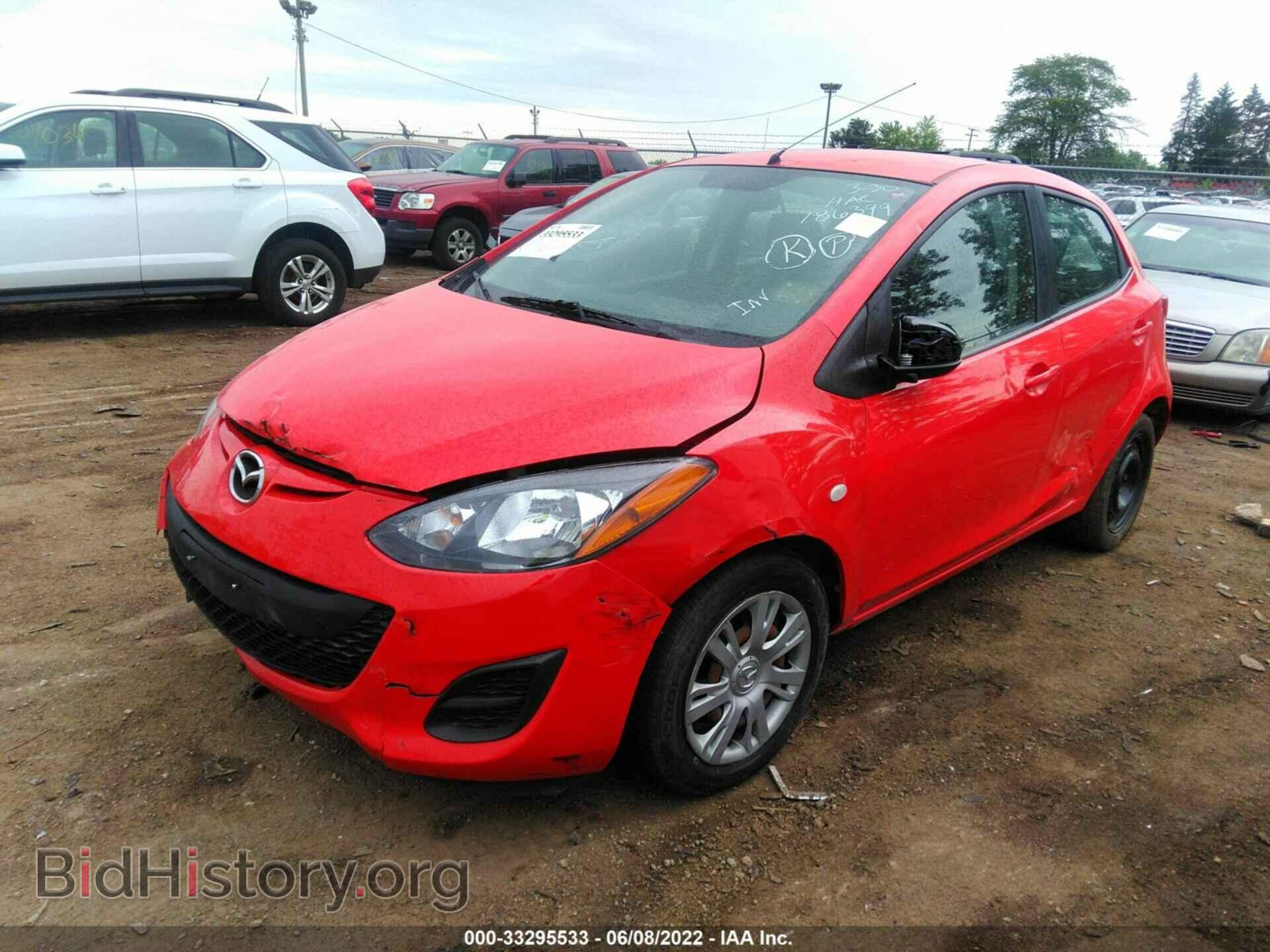 2014 MAZDA MAZDA2 - VIN: JM1DE1KY4E0186399 - Фото 2