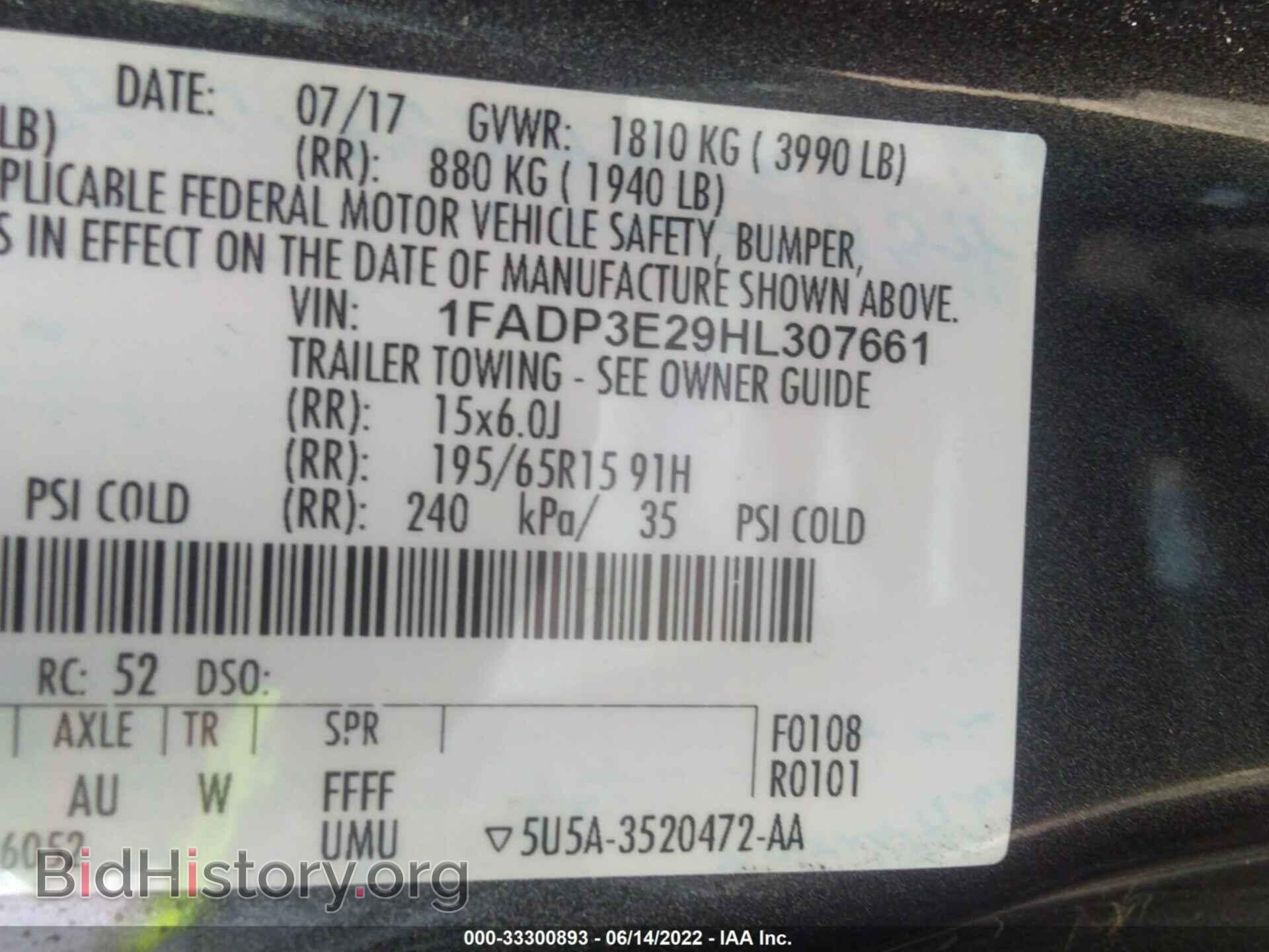 2017 FORD FOCUS - VIN: 1FADP3E29HL307661 - Photo 9