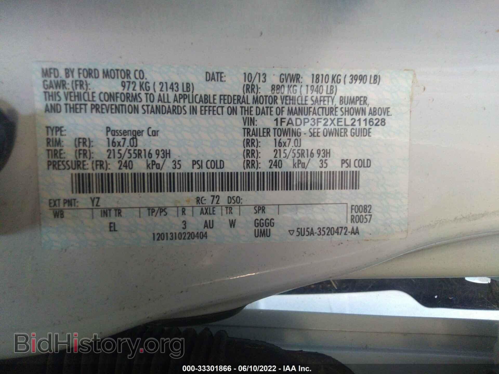 2014 FORD FOCUS - VIN: 1FADP3F2XEL211628 - Photo 9