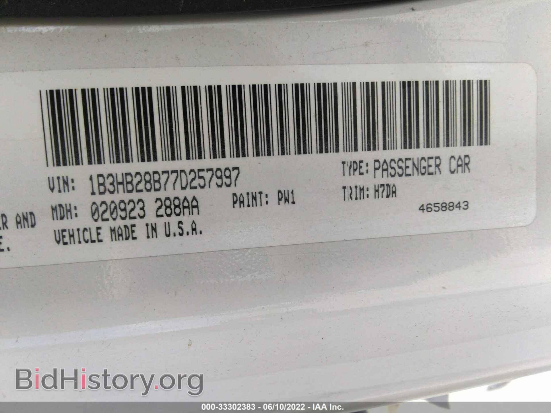 2007 DODGE CALIBER - VIN: 1B3HB28B77D257997 - Photo 9