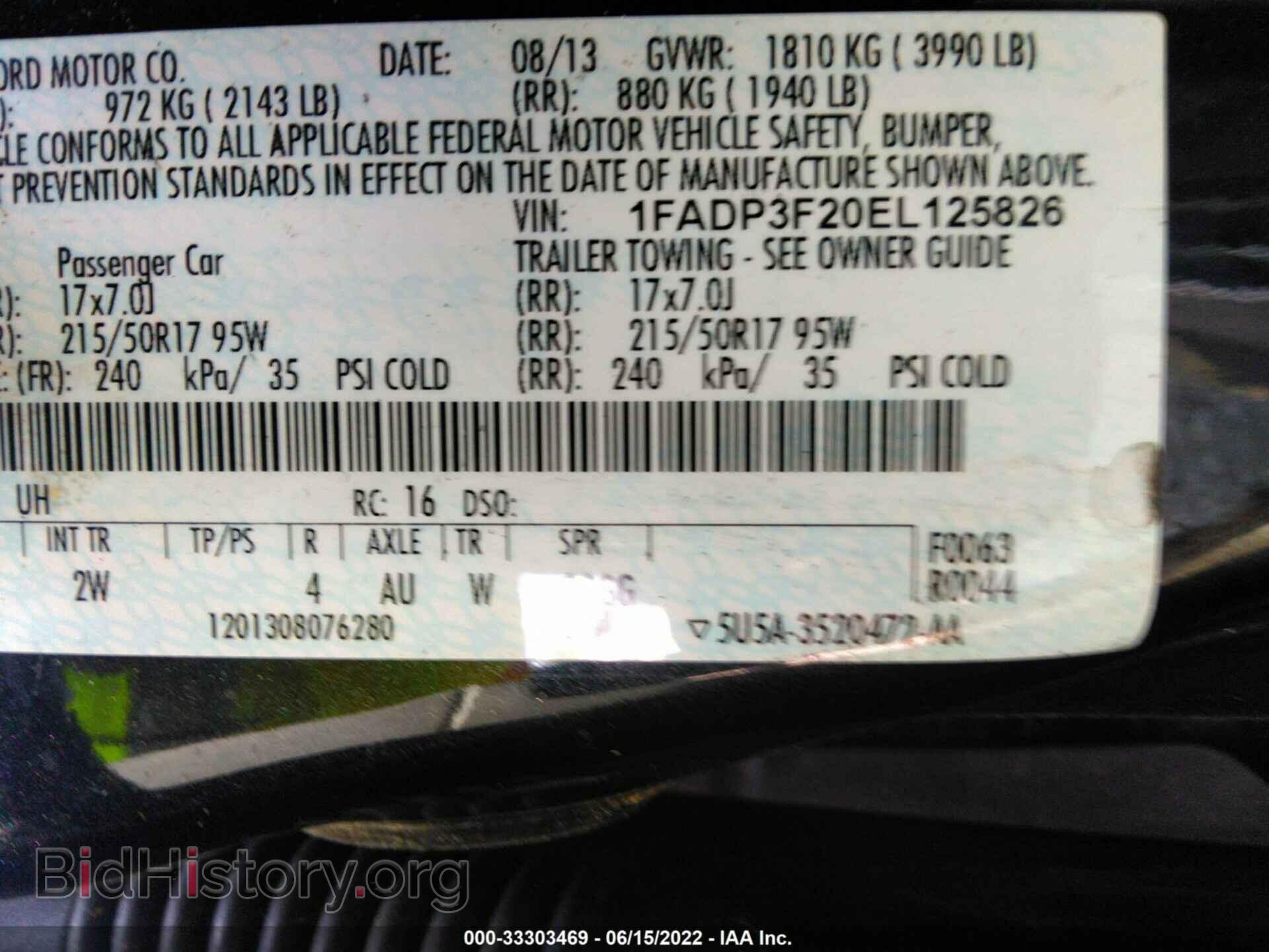 2014 FORD FOCUS - VIN: 1FADP3F20EL125826 - Photo 9