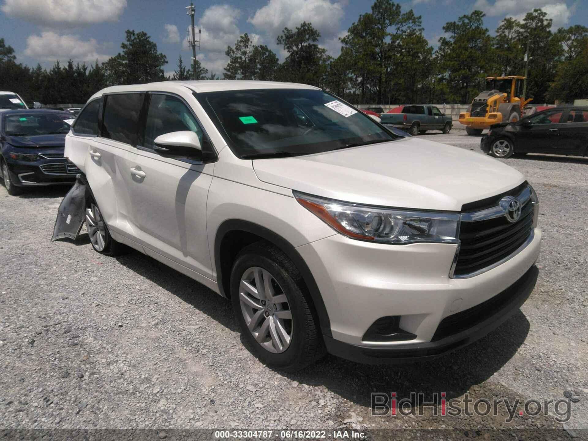 Photo 5TDZARFHXGS017773 - TOYOTA HIGHLANDER 2016