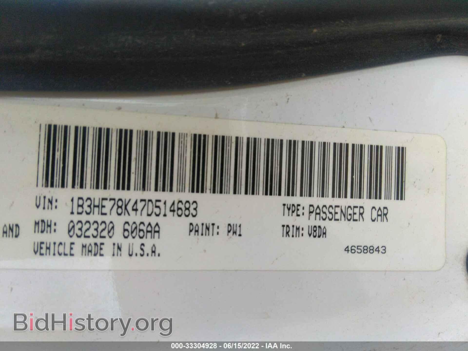 2007 DODGE CALIBER - VIN: 1B3HE78K47D514683 - Фото 9