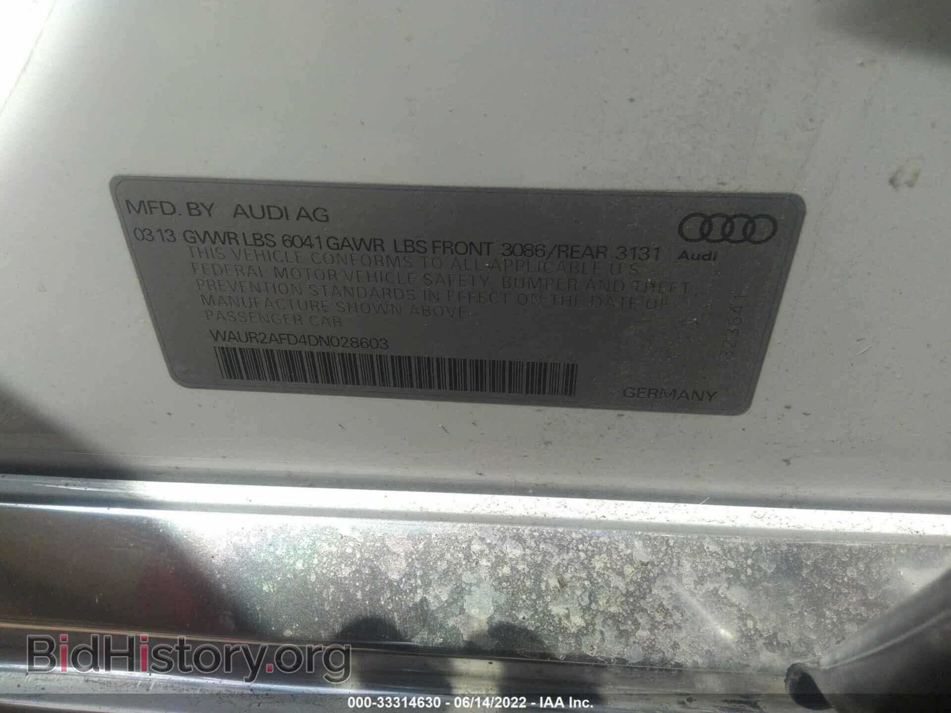 2013 AUDI A8 L - VIN: WAUR2AFD4DN028603 - Photo 9