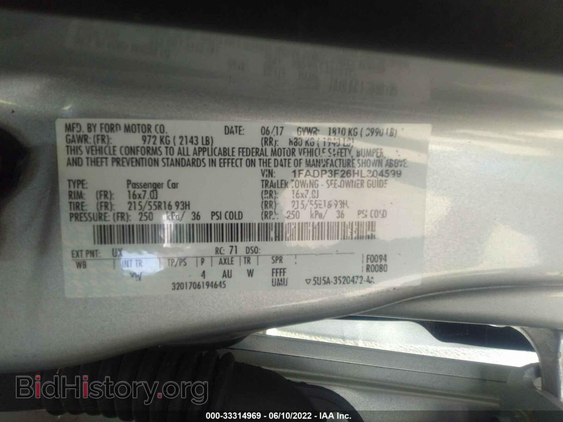 2017 FORD FOCUS - VIN: 1FADP3F26HL304599 - Photo 9