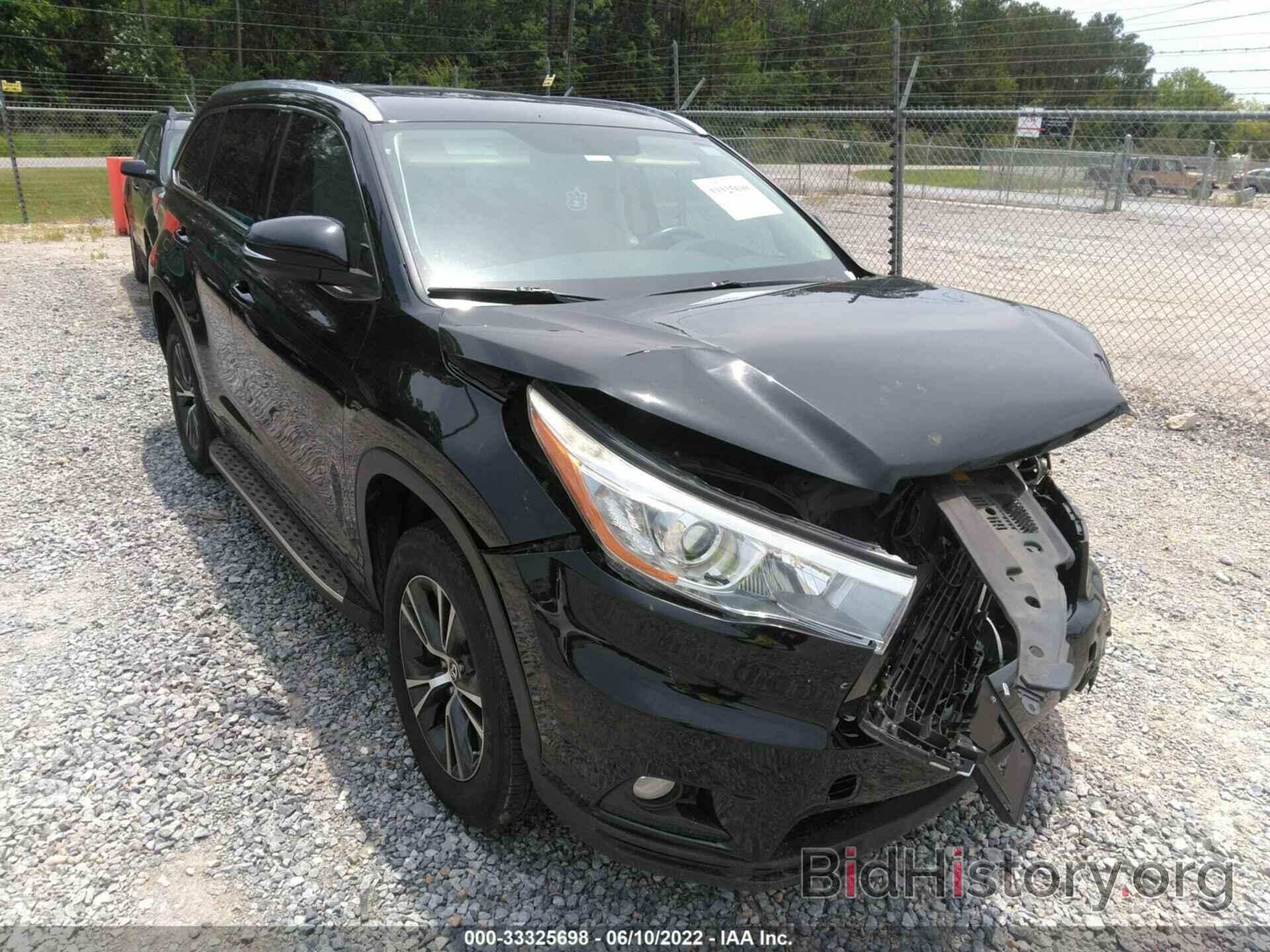 Photo 5TDKKRFH9GS177593 - TOYOTA HIGHLANDER 2016