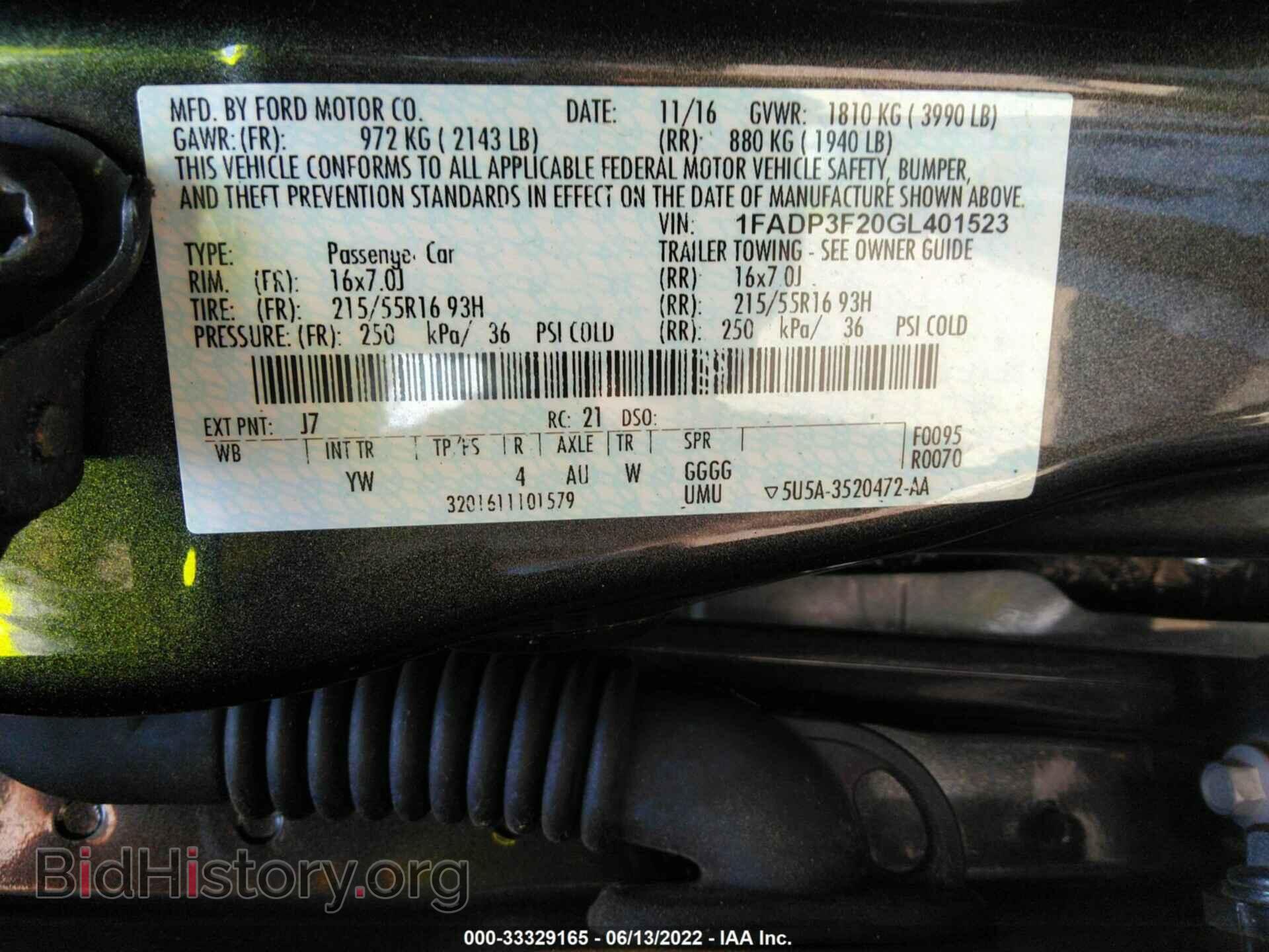 2016 FORD FOCUS - VIN: 1FADP3F20GL401523 - Photo 9