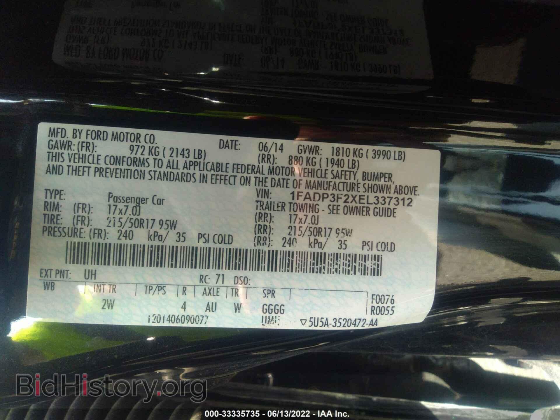 2014 FORD FOCUS - VIN: 1FADP3F2XEL337312 - Photo 9