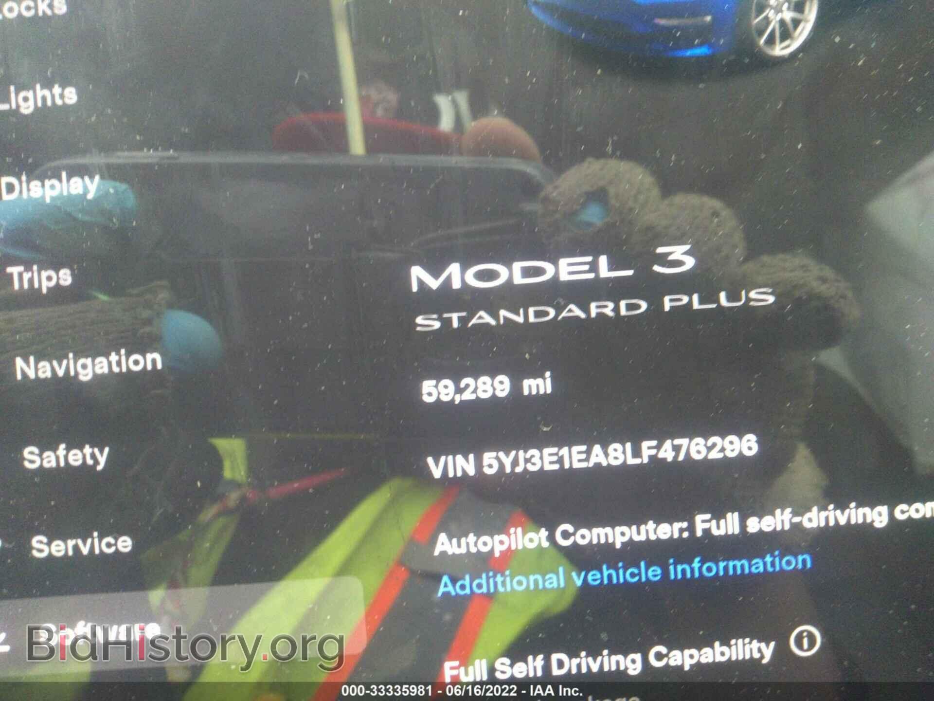 2020 TESLA MODEL 3 - VIN: 5YJ3E1EA8LF476296 - Фото 7