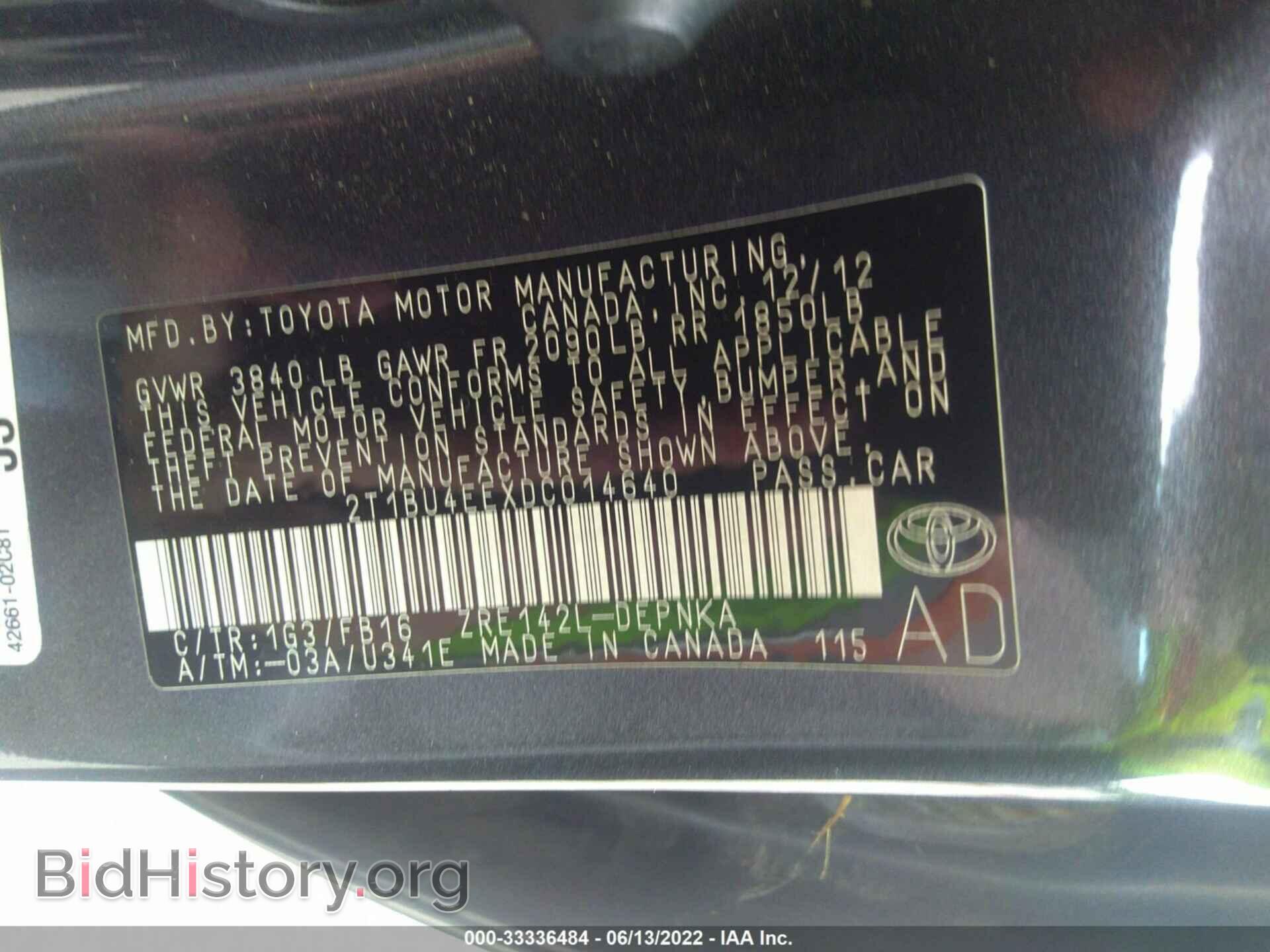 2013 TOYOTA COROLLA - VIN: 2T1BU4EEXDC014640 - Photo 9