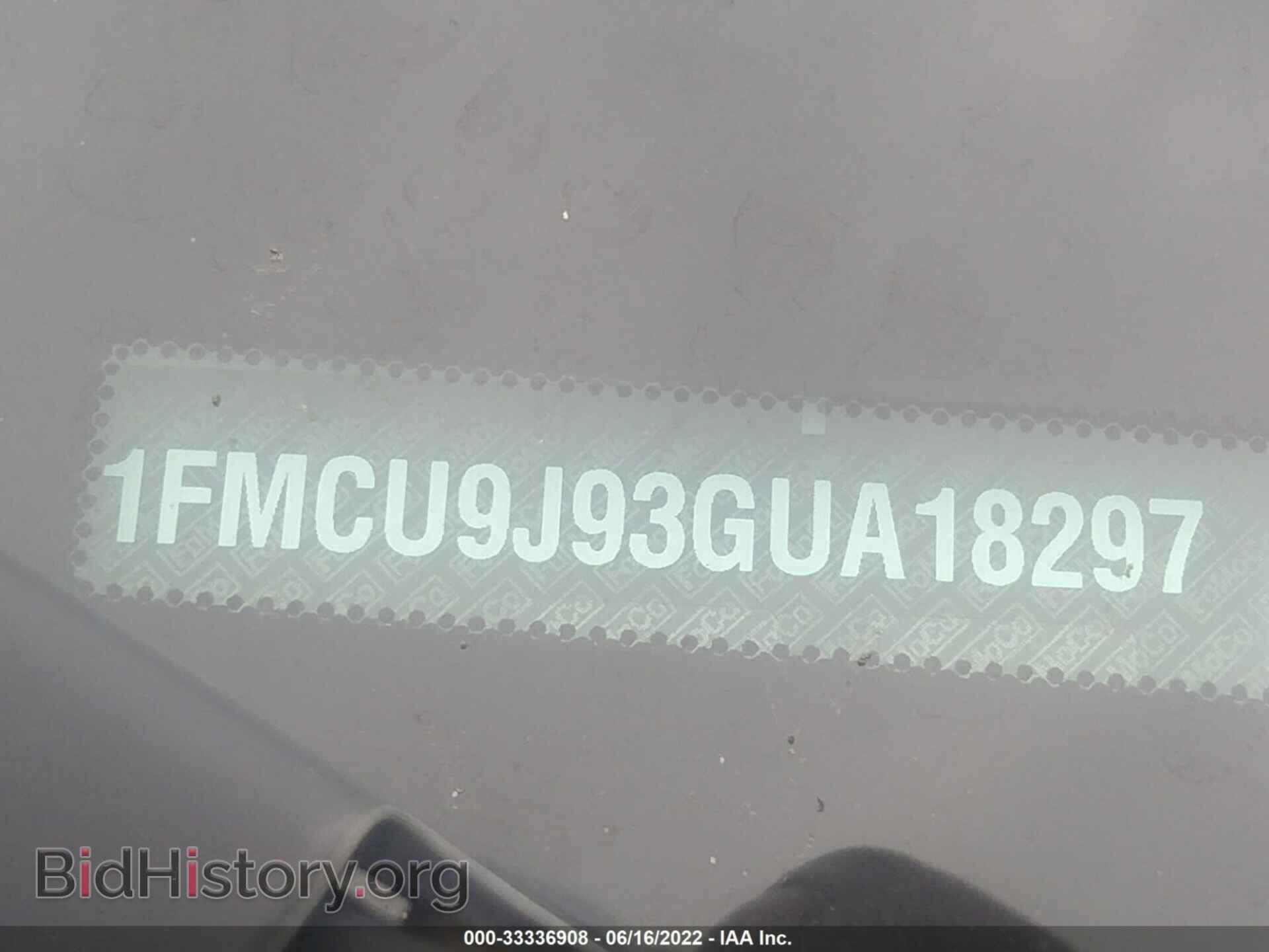 2016 FORD ESCAPE - VIN: 1FMCU9J93GUA18297 - Фото 9