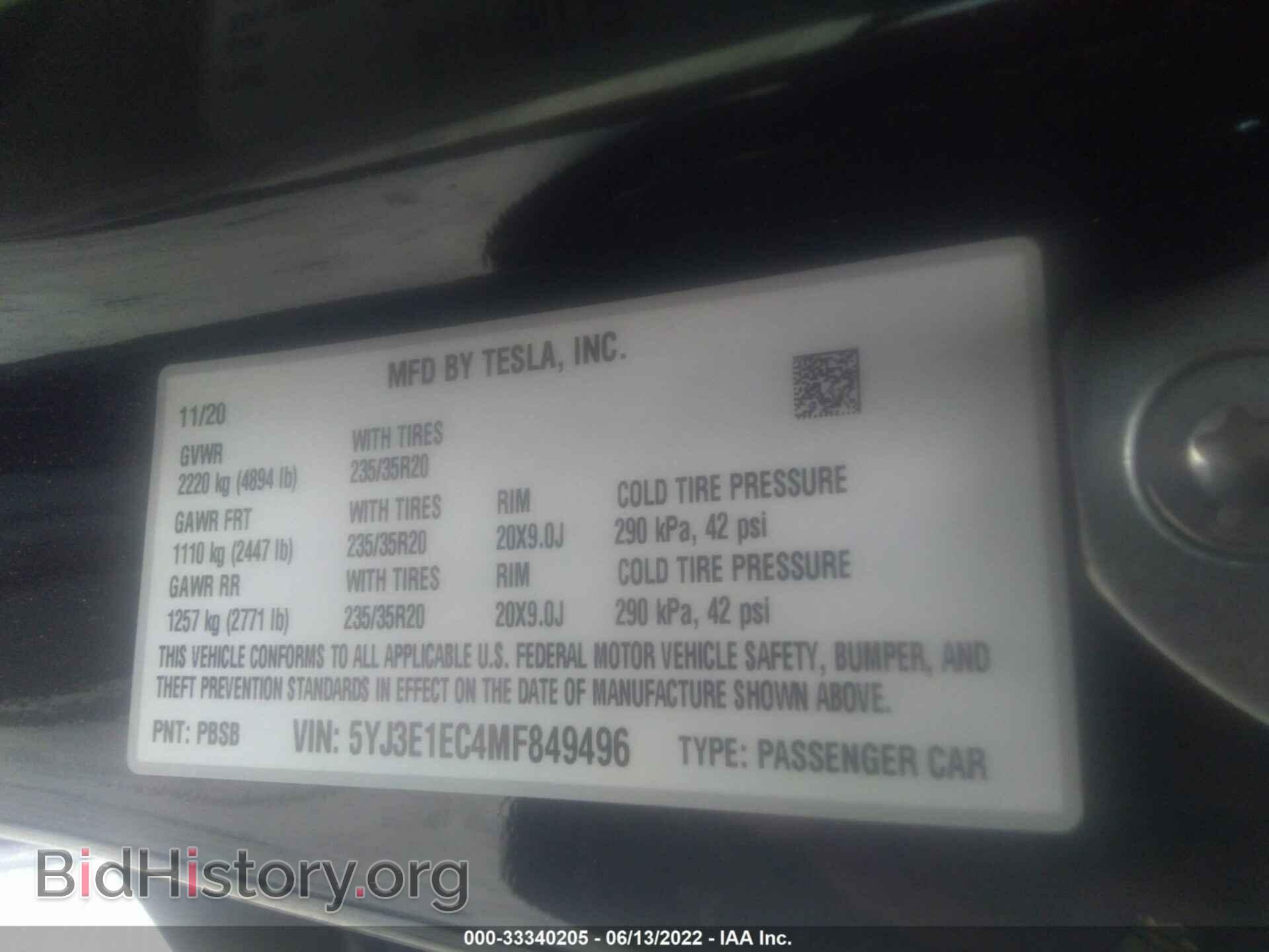 2021 TESLA MODEL 3 - VIN: 5YJ3E1EC4MF849496 - Photo 9