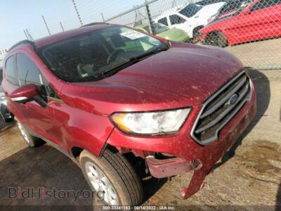 2021 Ford ECOSPORT SE, темно-бордовый — VIN MAJ3S2GEXMC409301, IAAI