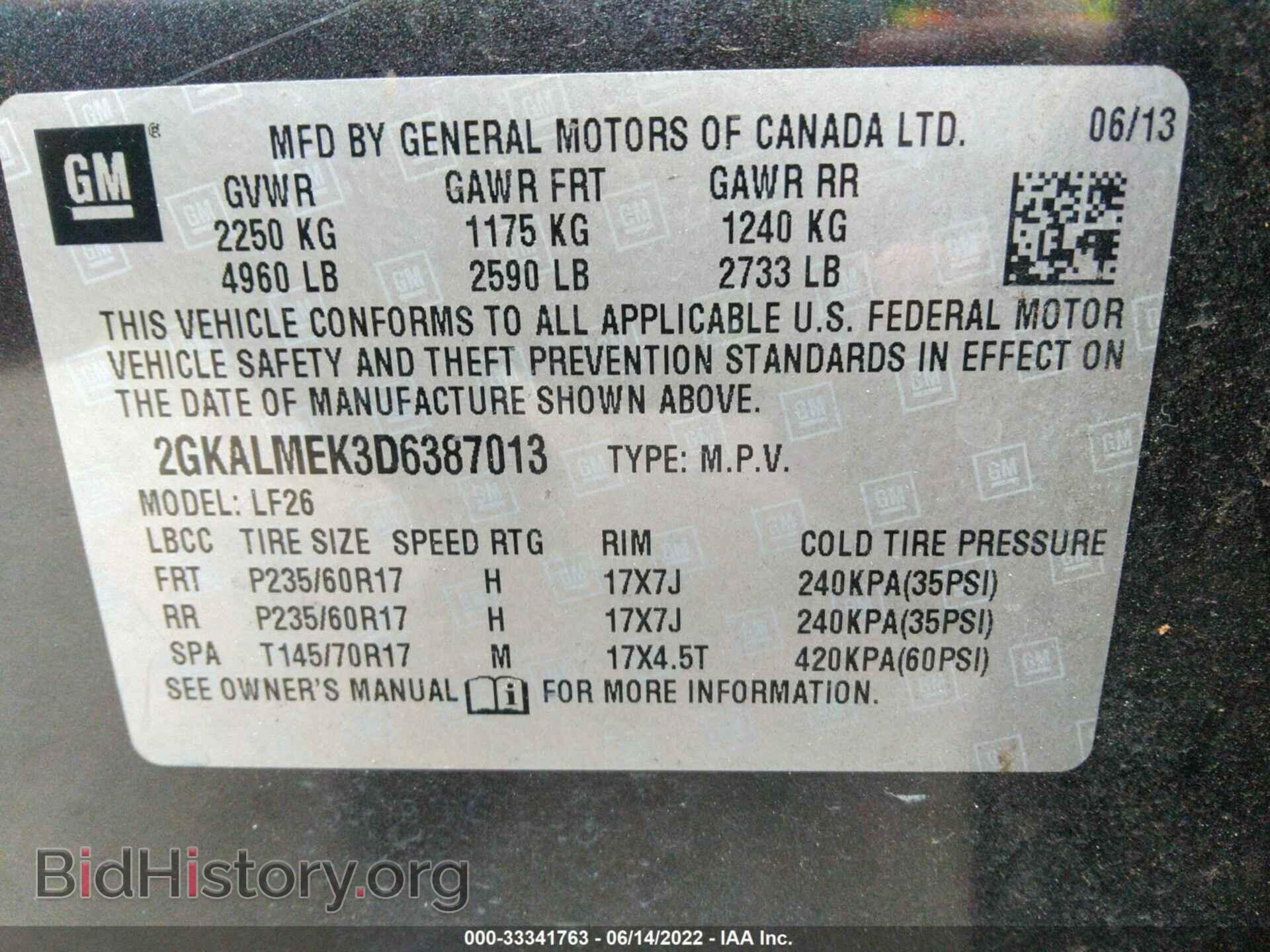 2013 GMC TERRAIN - VIN: 2GKALMEK3D6387013 - Фото 9
