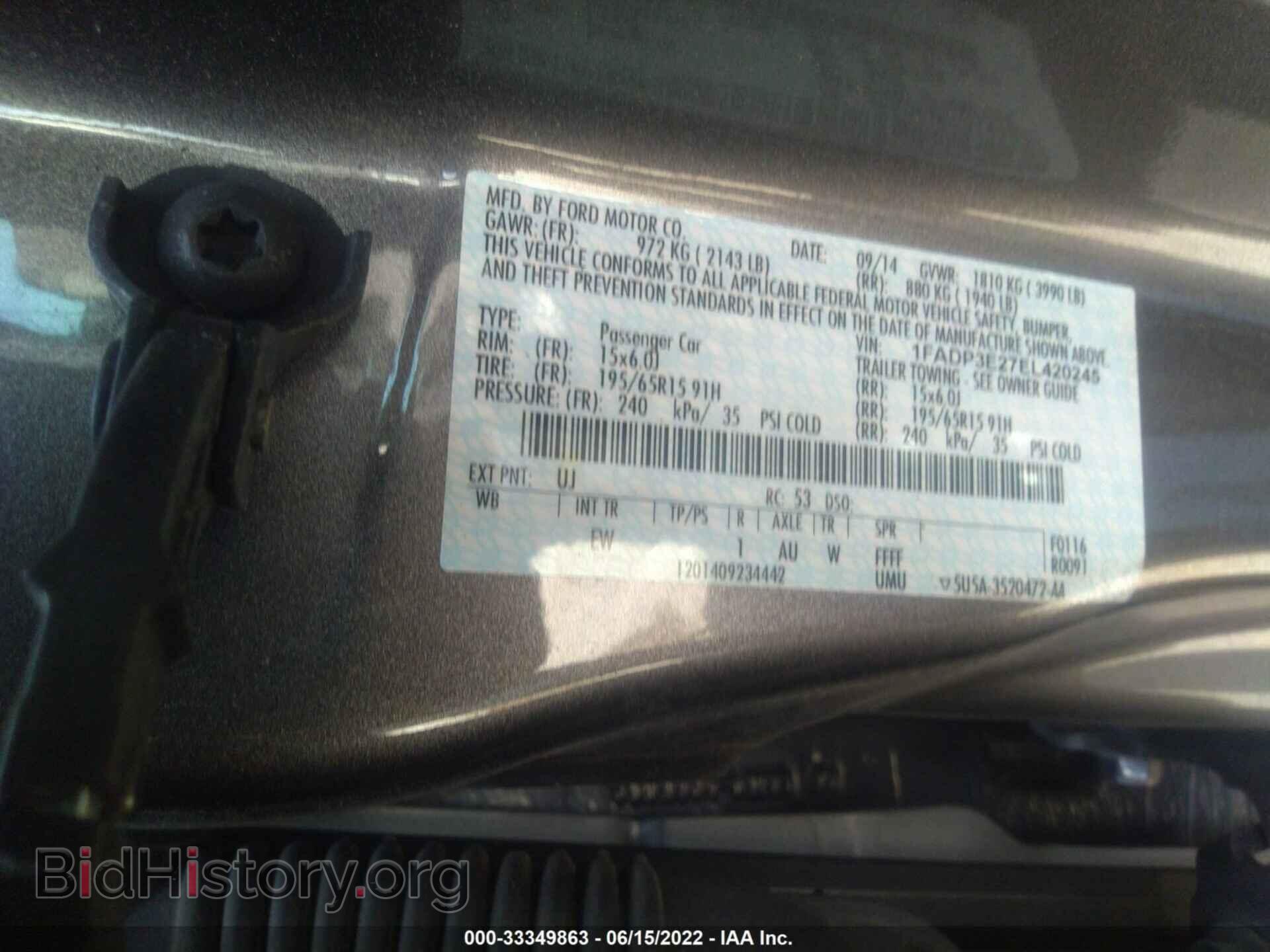 2014 FORD FOCUS - VIN: 1FADP3E27EL420245 - Photo 9