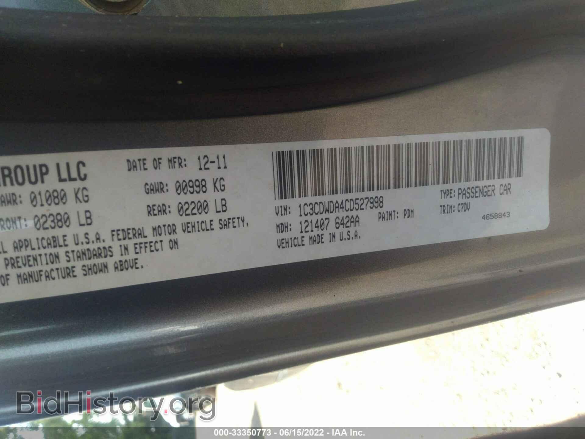2012 DODGE CALIBER - VIN: 1C3CDWDA4CD527998 - Photo 9