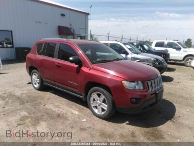 2012 Jeep COMPASS SPORT, maroon — VIN 1C4NJDBB5CD559128, IAAI