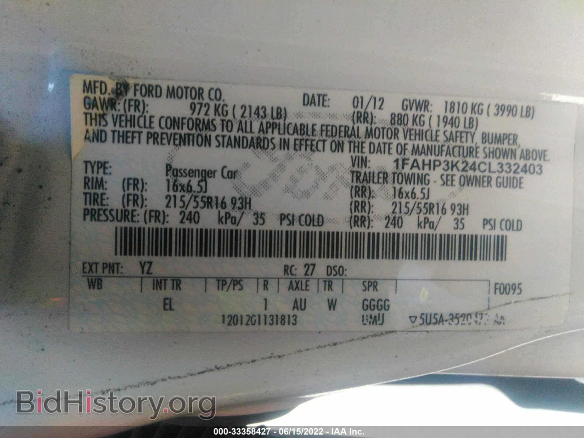2012 FORD FOCUS - VIN: 1FAHP3K24CL332403 - Photo 9