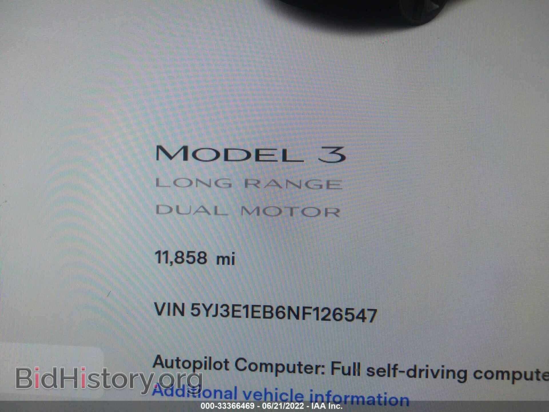 2022 TESLA MODEL 3 - VIN: 5YJ3E1EB6NF126547 - Photo 7