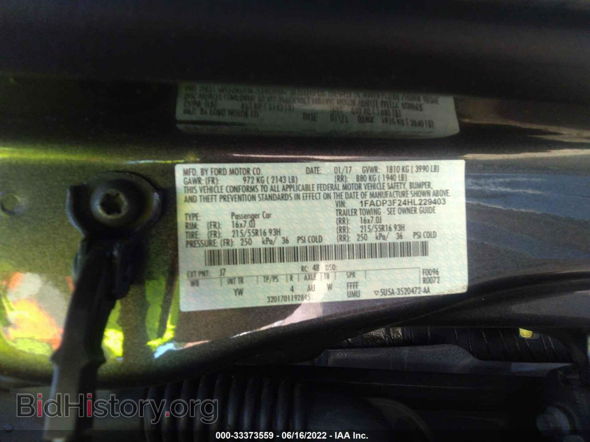 2017 FORD FOCUS - VIN: 1FADP3F24HL229403 - Фото 9