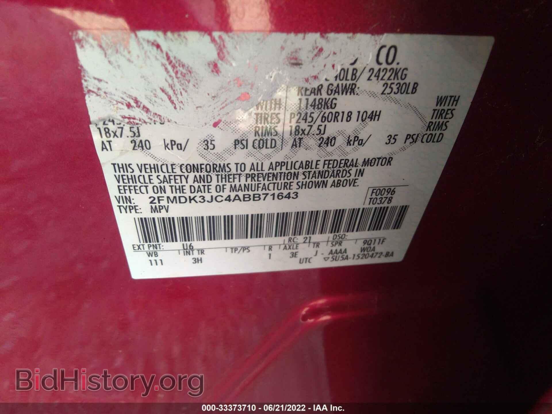 2010 FORD EDGE - VIN: 2FMDK3JC4ABB71643 - Photo 9