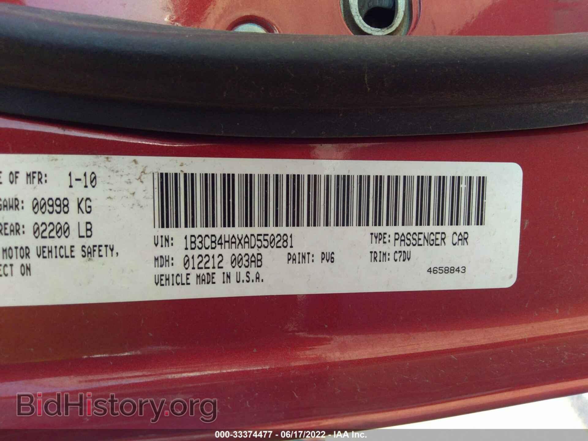 2010 DODGE CALIBER - VIN: 1B3CB4HAXAD550281 - Фото 9