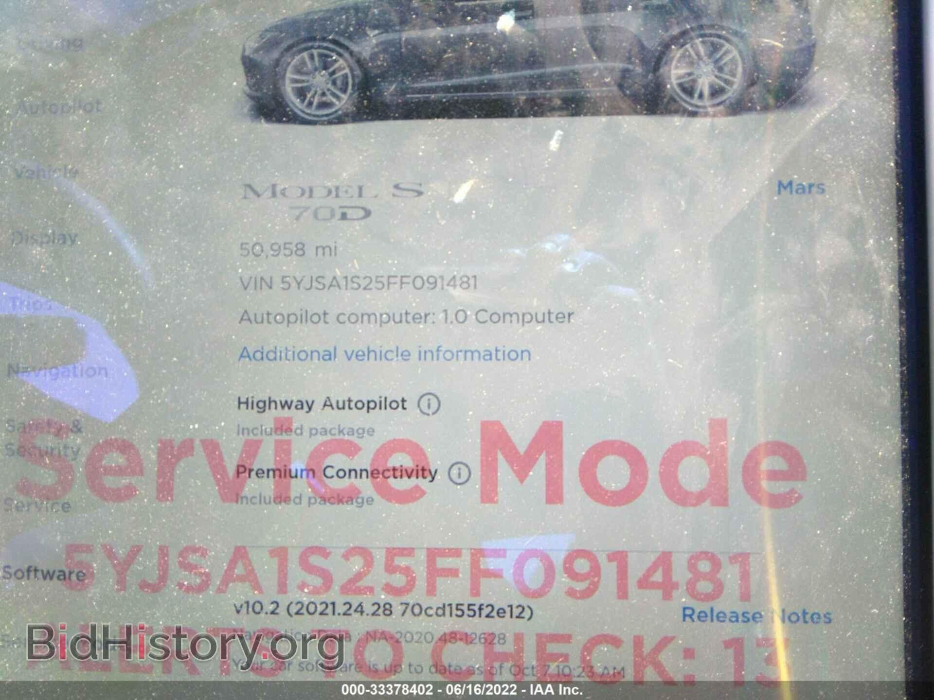 2015 TESLA MODEL S - VIN: 5YJSA1S25FF091481 - Photo 9