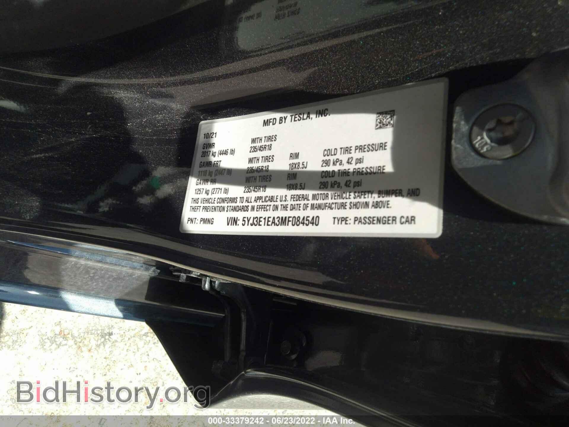 2021 TESLA MODEL 3 - VIN: 5YJ3E1EA3MF084540 - Photo 9