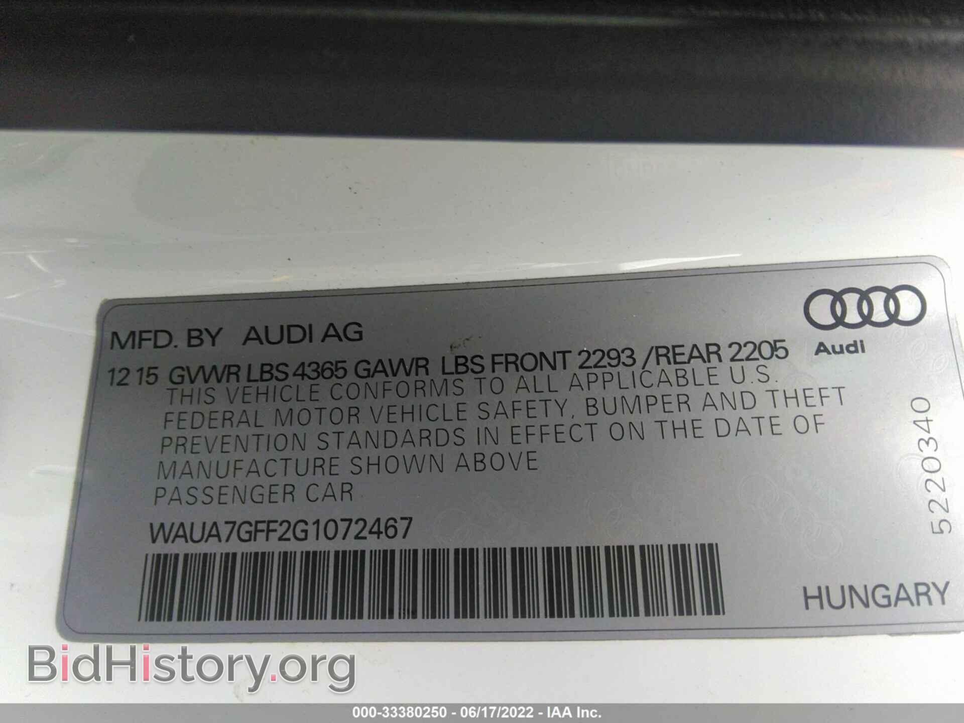 2016 AUDI A3 - VIN: WAUA7GFF2G1072467 - Фото 9