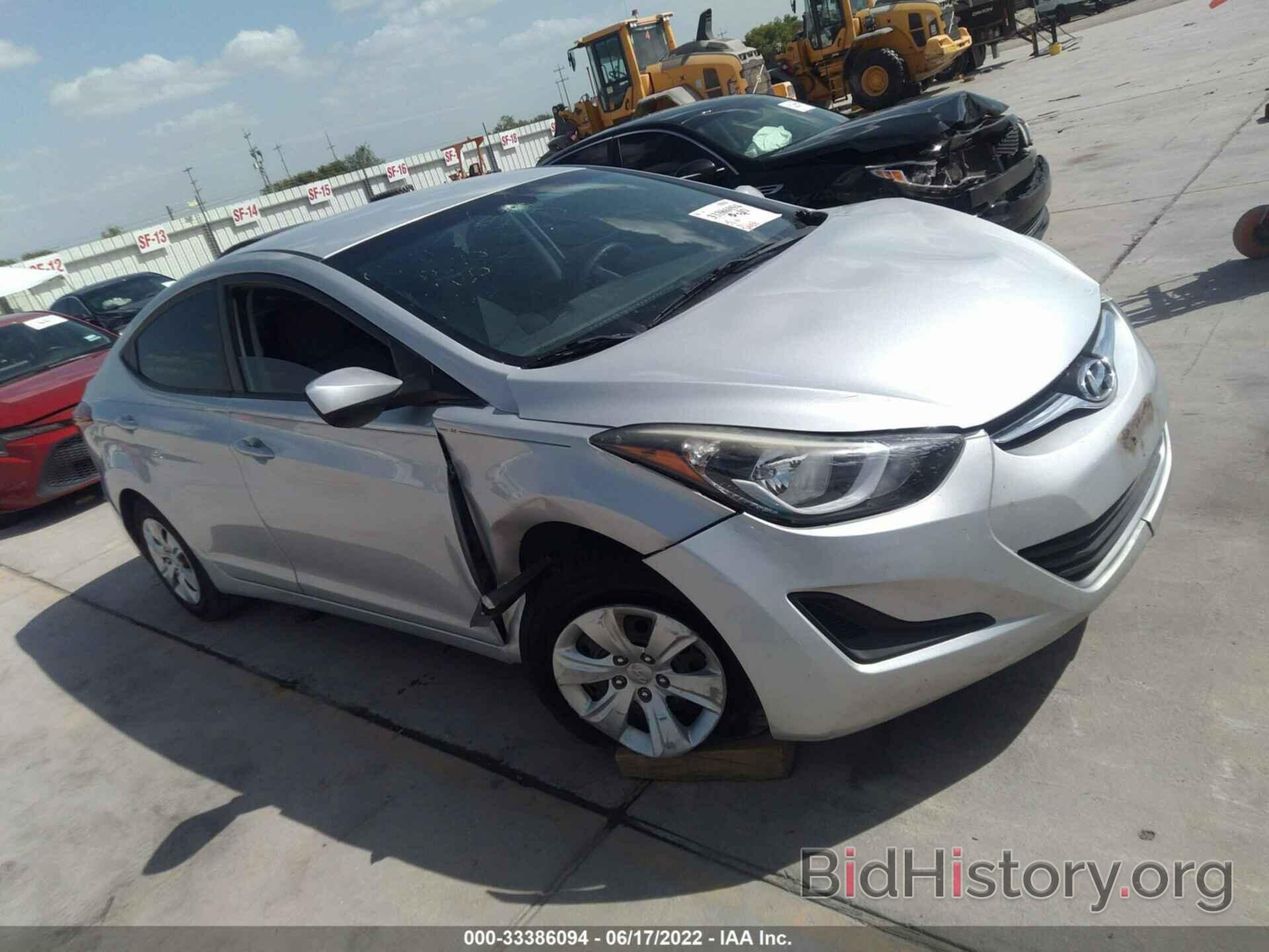 Фотография 5NPDH4AEXGH763930 - HYUNDAI ELANTRA 2016