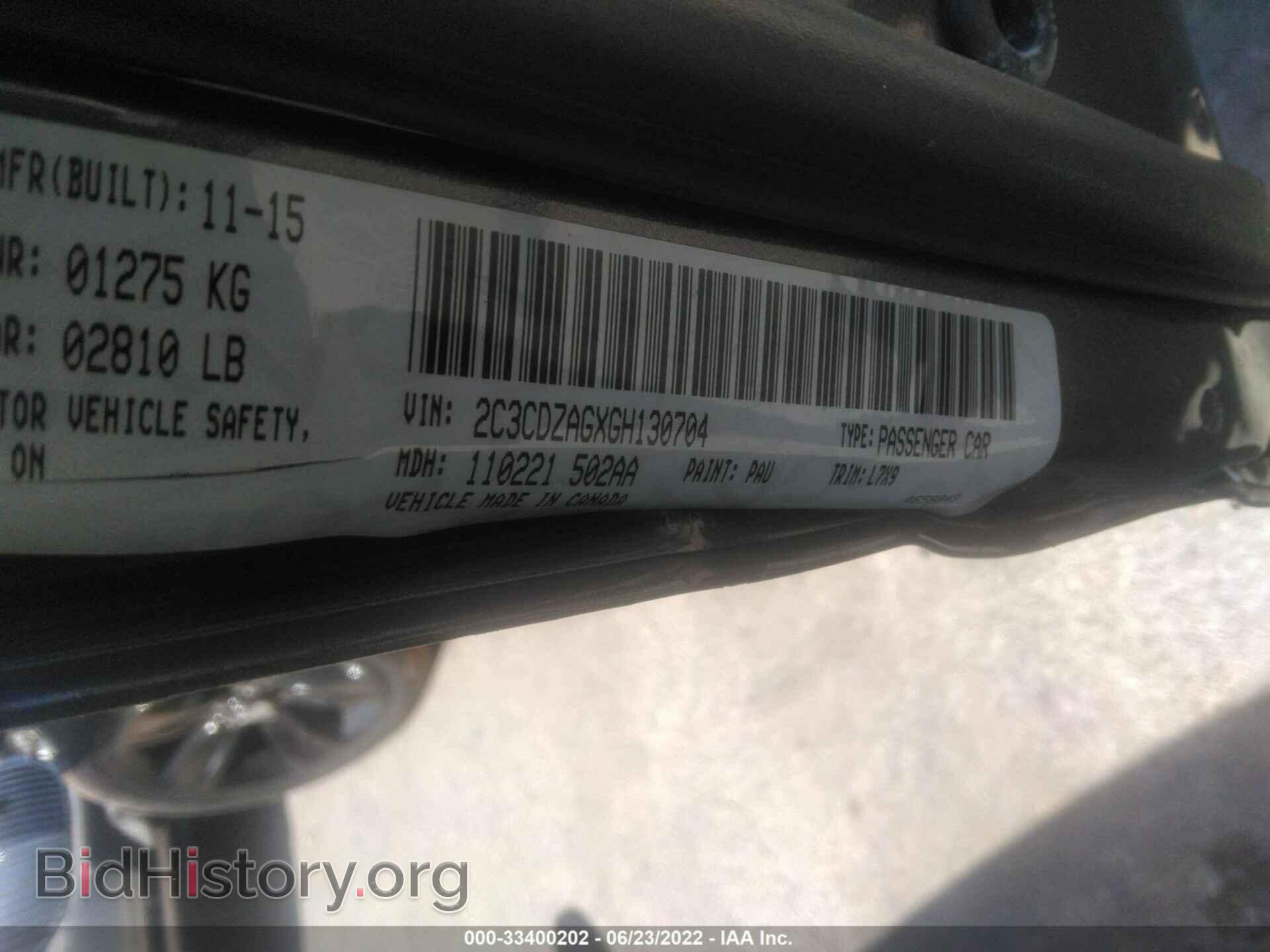 2016 DODGE CHALLENGER - VIN: 2C3CDZAGXGH130704 - Photo 9