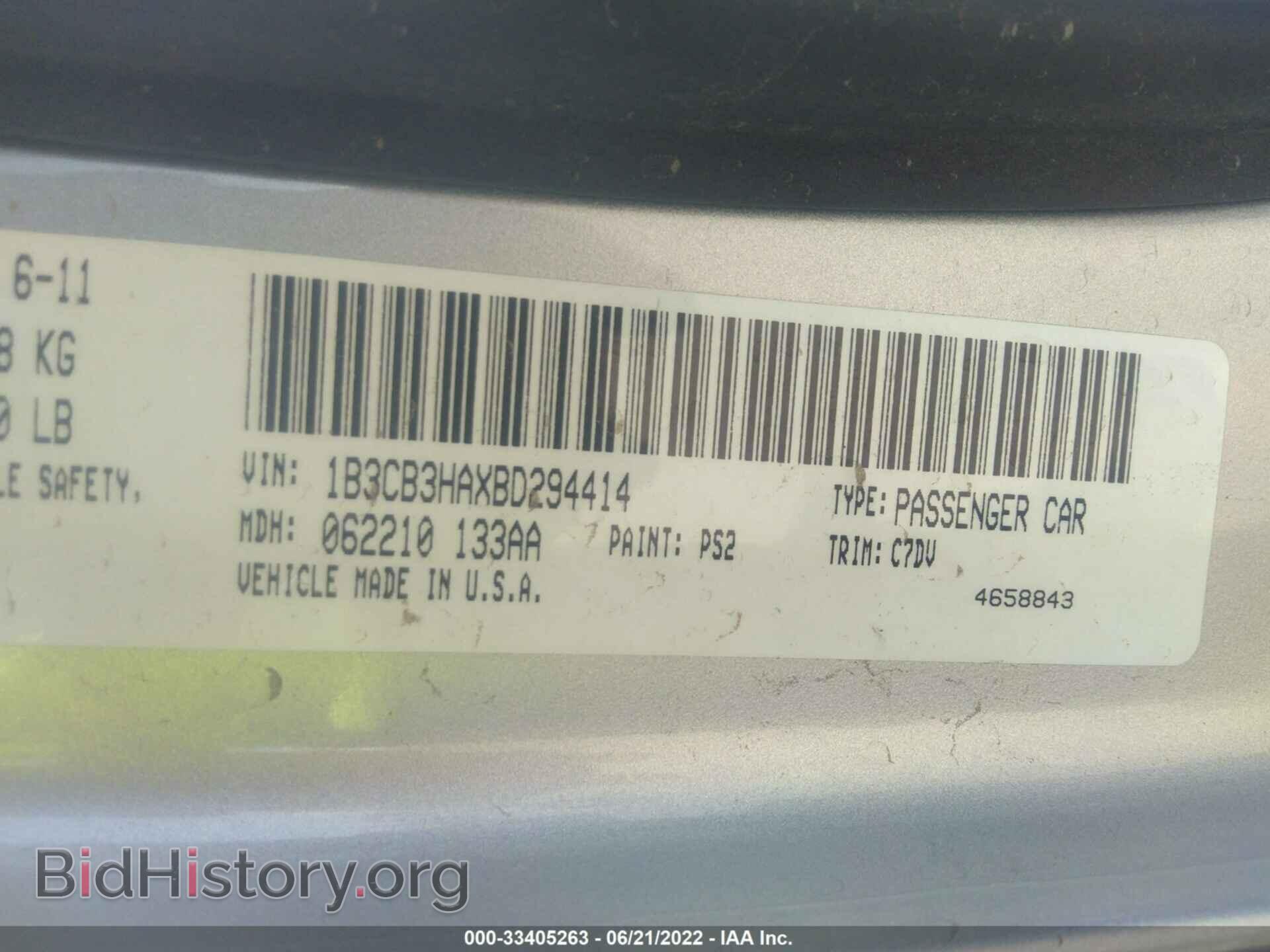 2011 DODGE CALIBER - VIN: 1B3CB3HAXBD294414 - Photo 9
