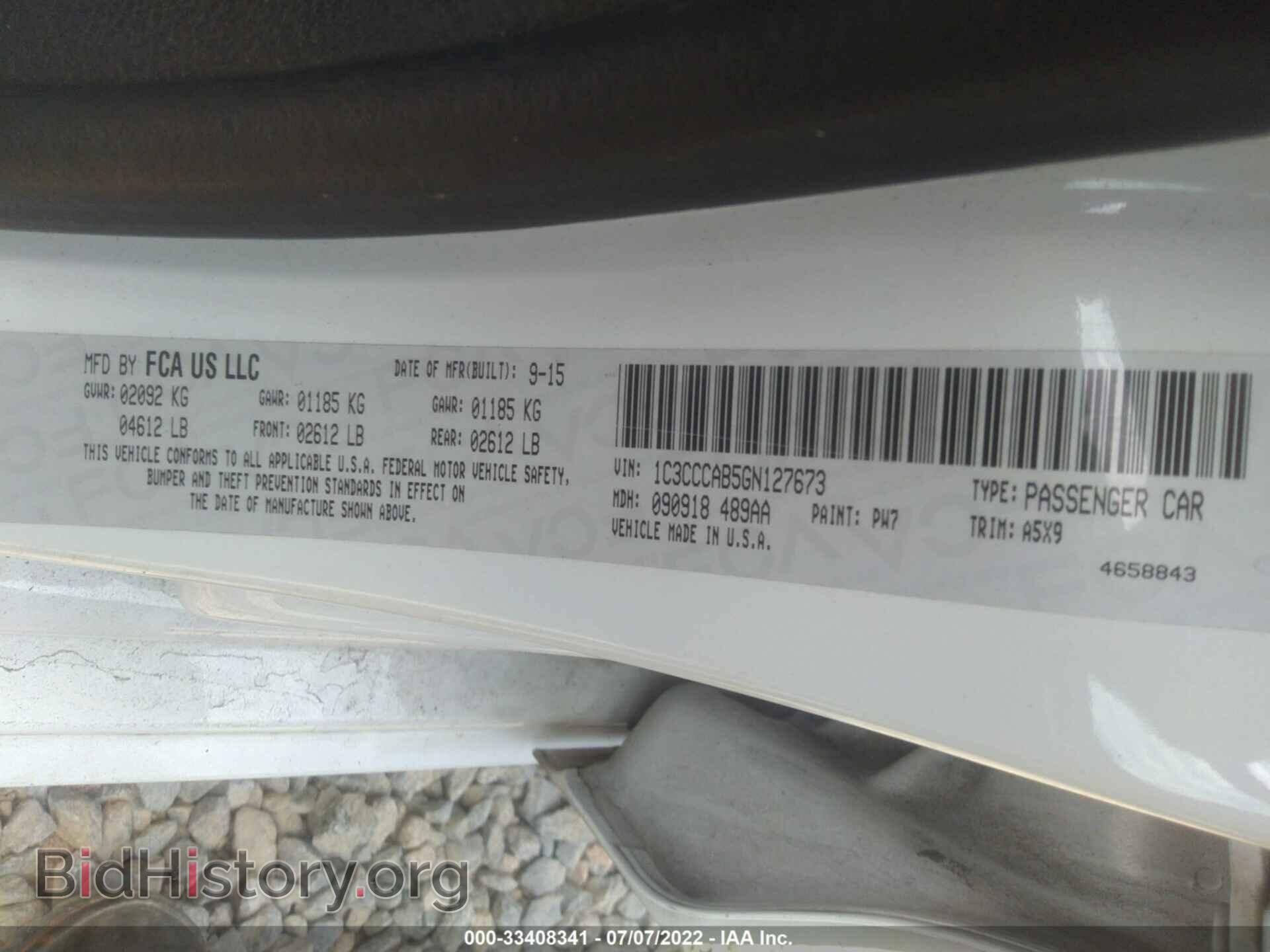 2016 CHRYSLER 200 - VIN: 1C3CCCAB5GN127673 - Фото 9