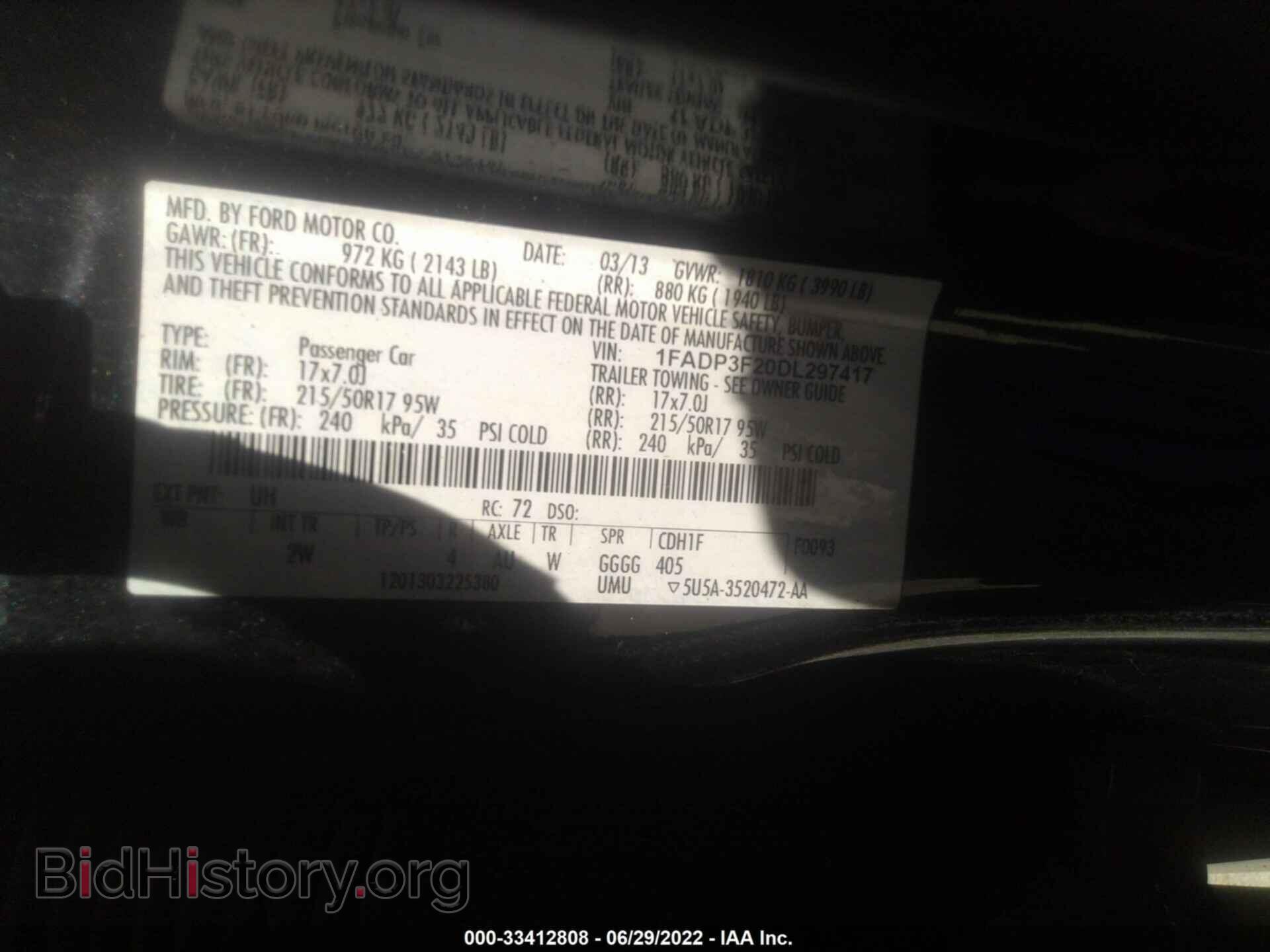 2013 FORD FOCUS - VIN: 1FADP3F20DL297417 - Photo 9