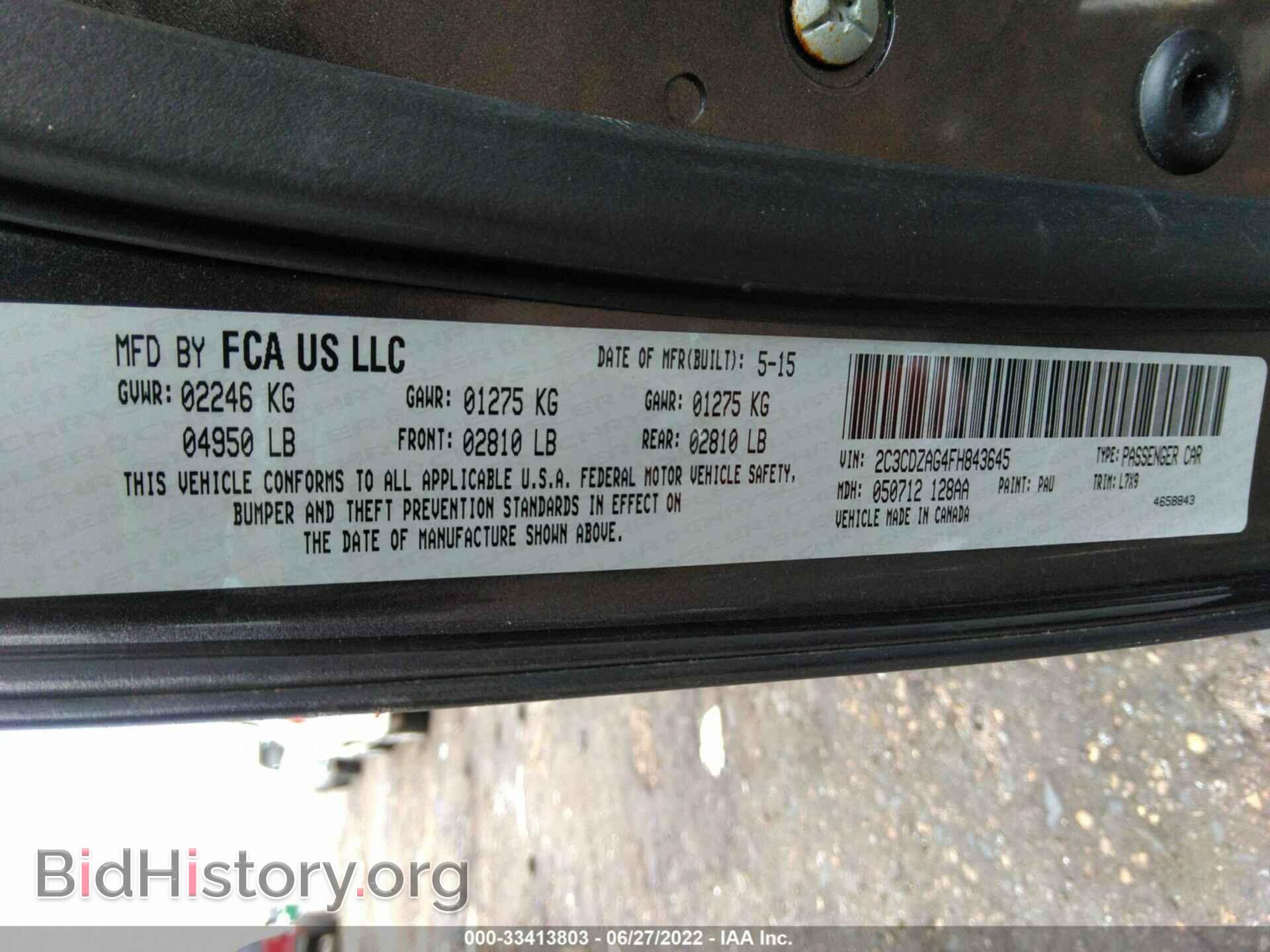 2015 DODGE CHALLENGER - VIN: 2C3CDZAG4FH843645 - Photo 9