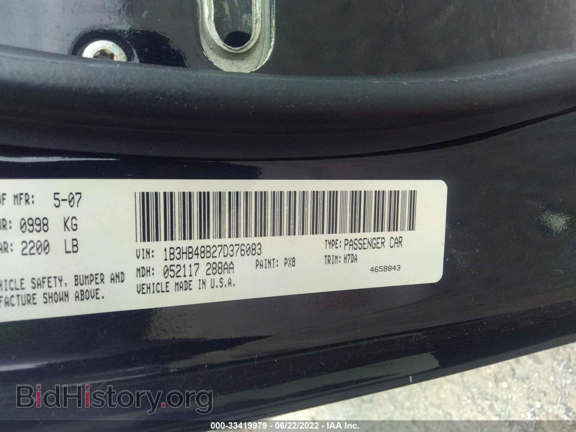 2007 DODGE CALIBER - VIN: 1B3HB48B27D376083 - Photo 9