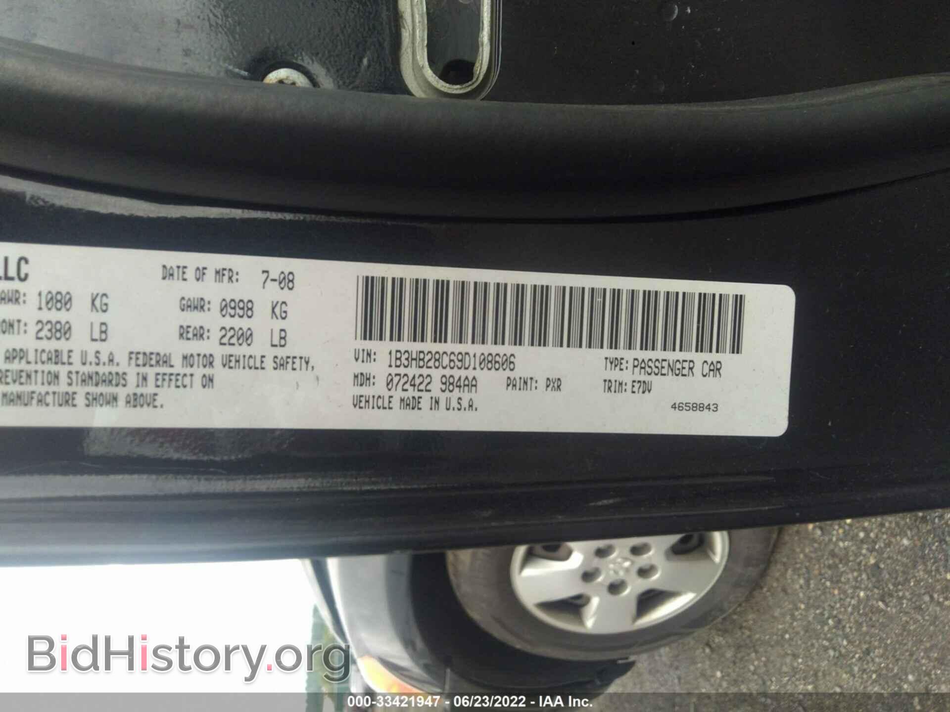 2009 DODGE CALIBER - VIN: 1B3HB28C69D108606 - Фото 9