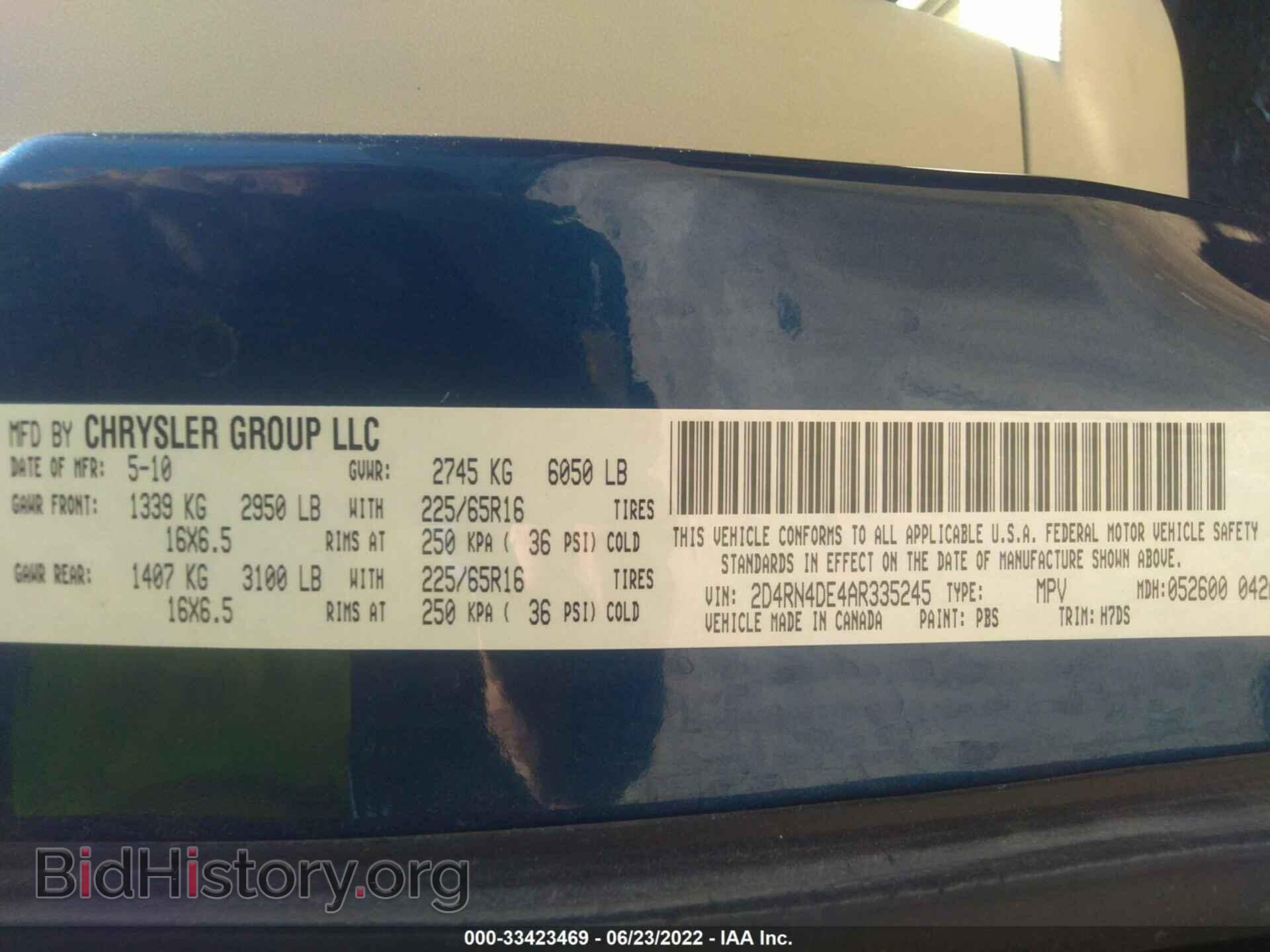 2010 DODGE GRAND CARAVAN - VIN: 2D4RN4DE4AR335245 - Фото 9