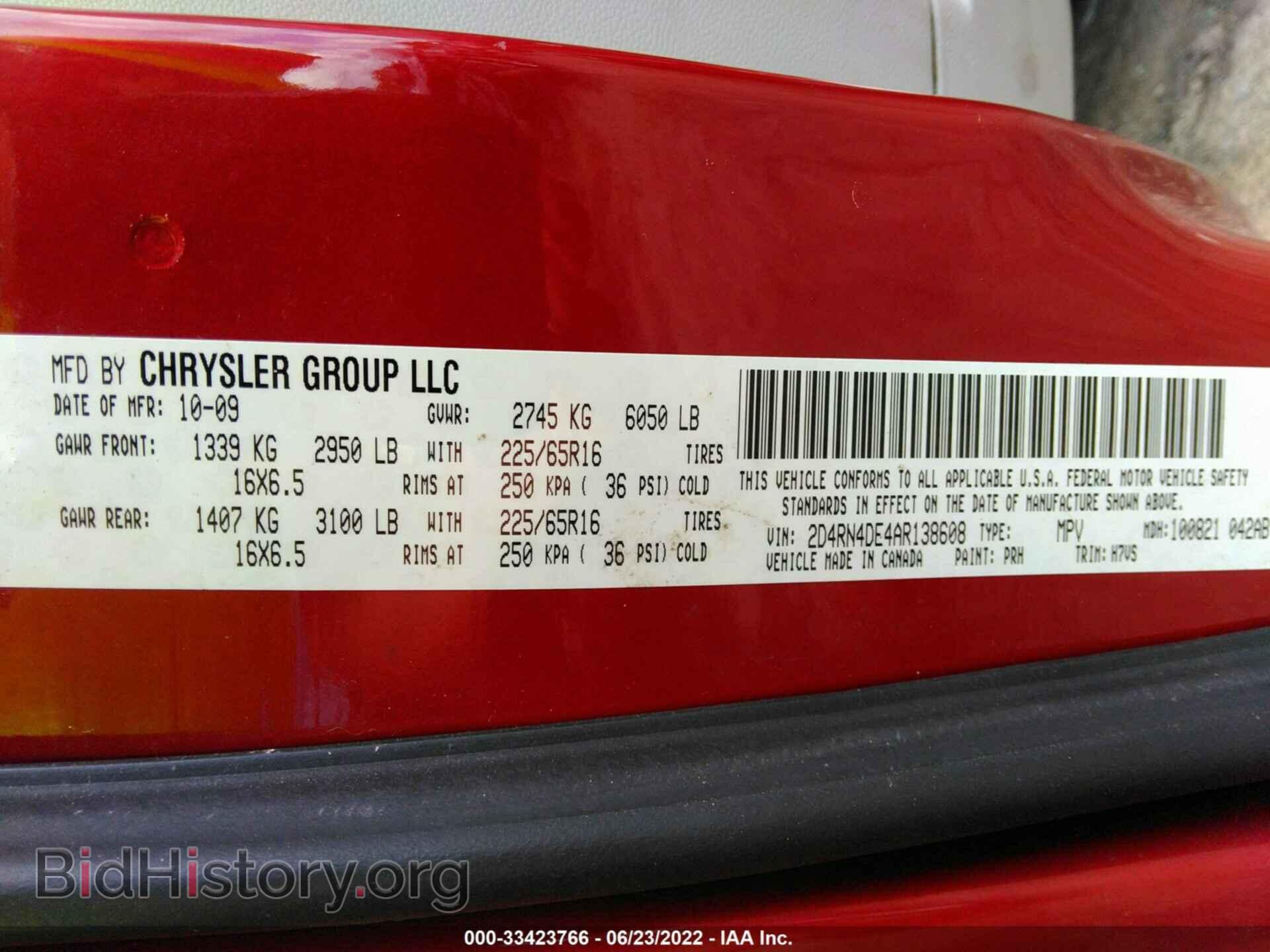 2010 DODGE GRAND CARAVAN - VIN: 2D4RN4DE4AR138608 - Фото 9