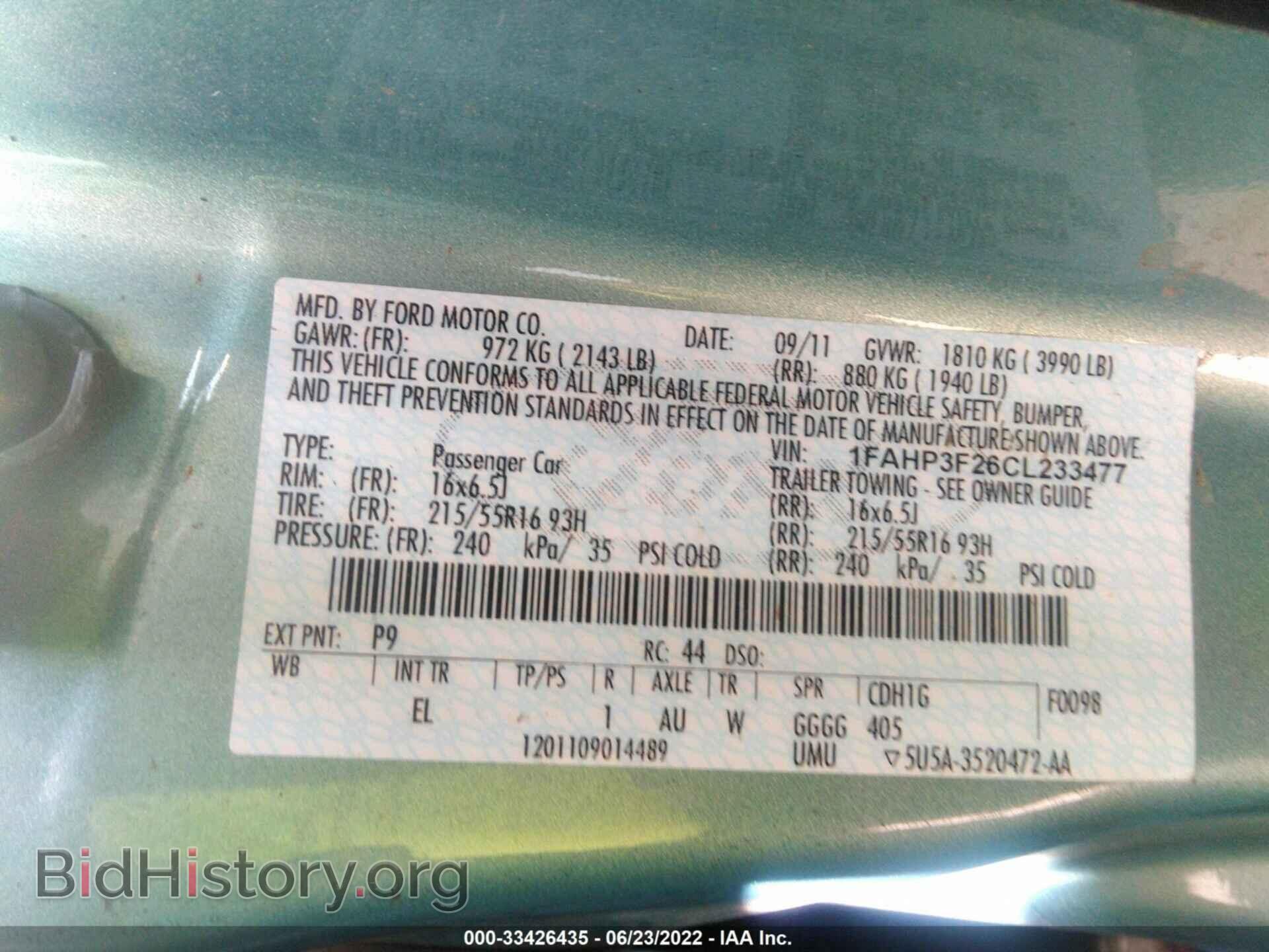2012 FORD FOCUS - VIN: 1FAHP3F26CL233477 - Photo 9