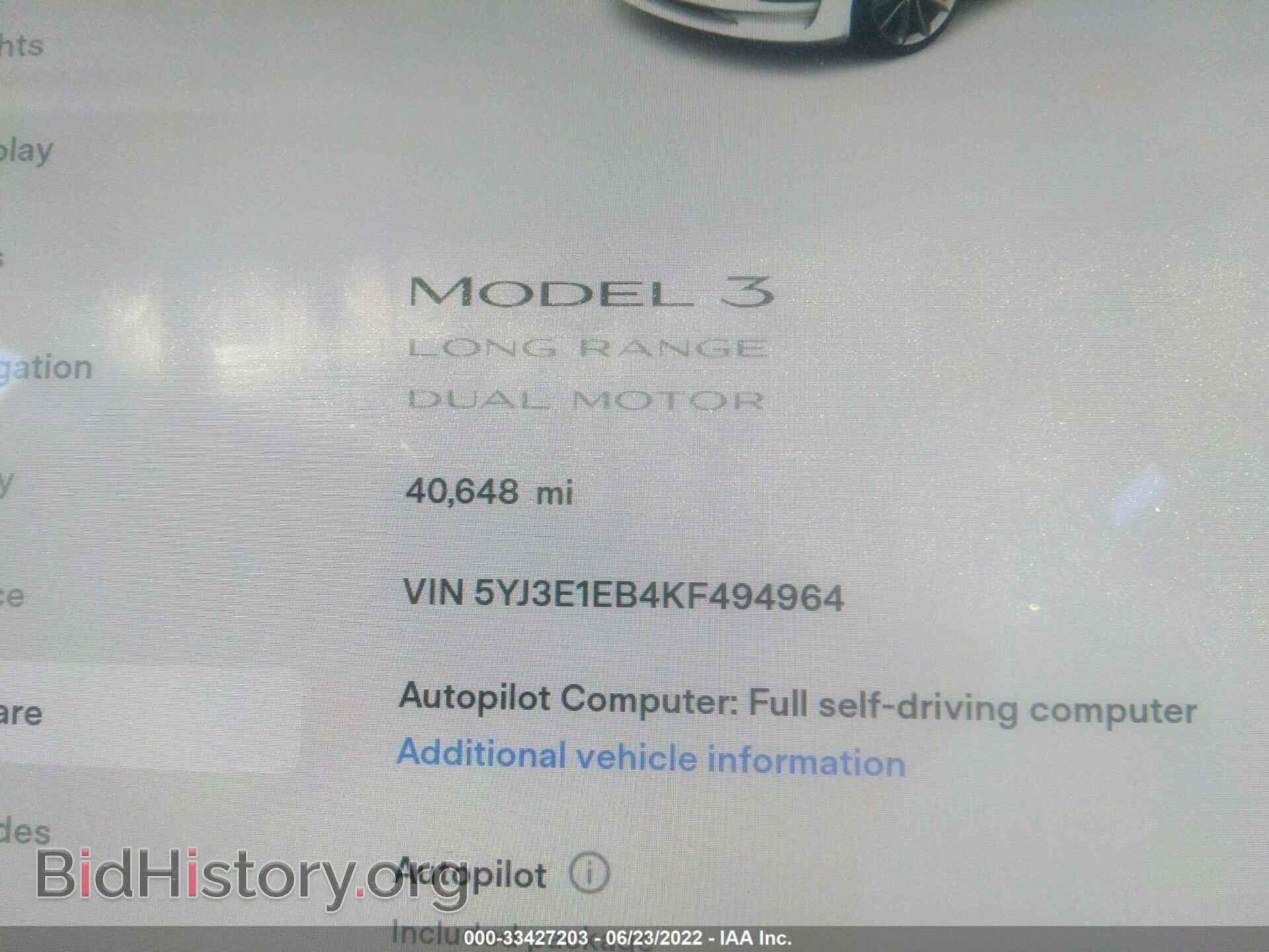 2019 TESLA MODEL 3 - VIN: 5YJ3E1EB4KF494964 - Photo 7