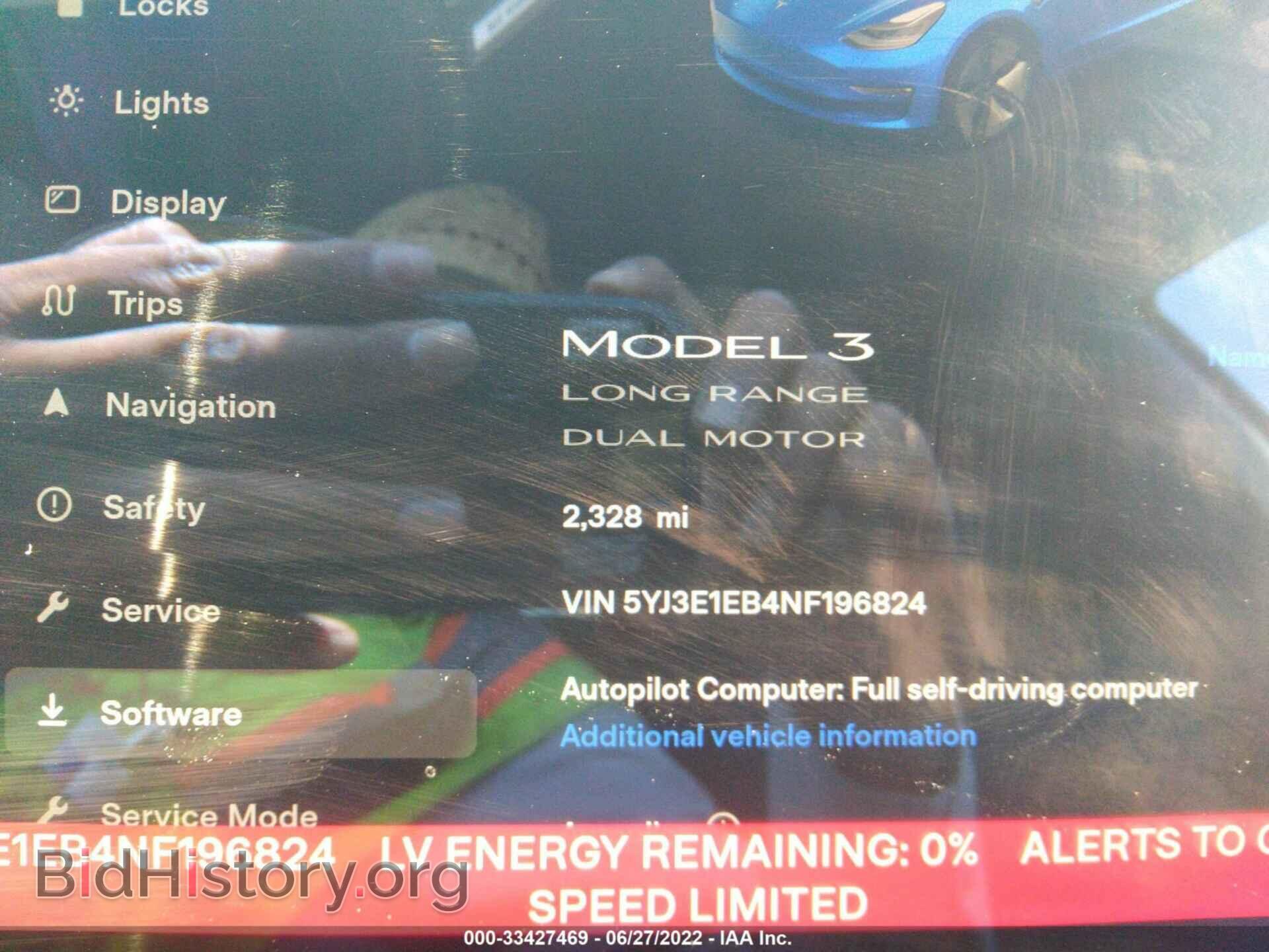 2022 TESLA MODEL 3 - VIN: 5YJ3E1EB4NF196824 - Фото 7