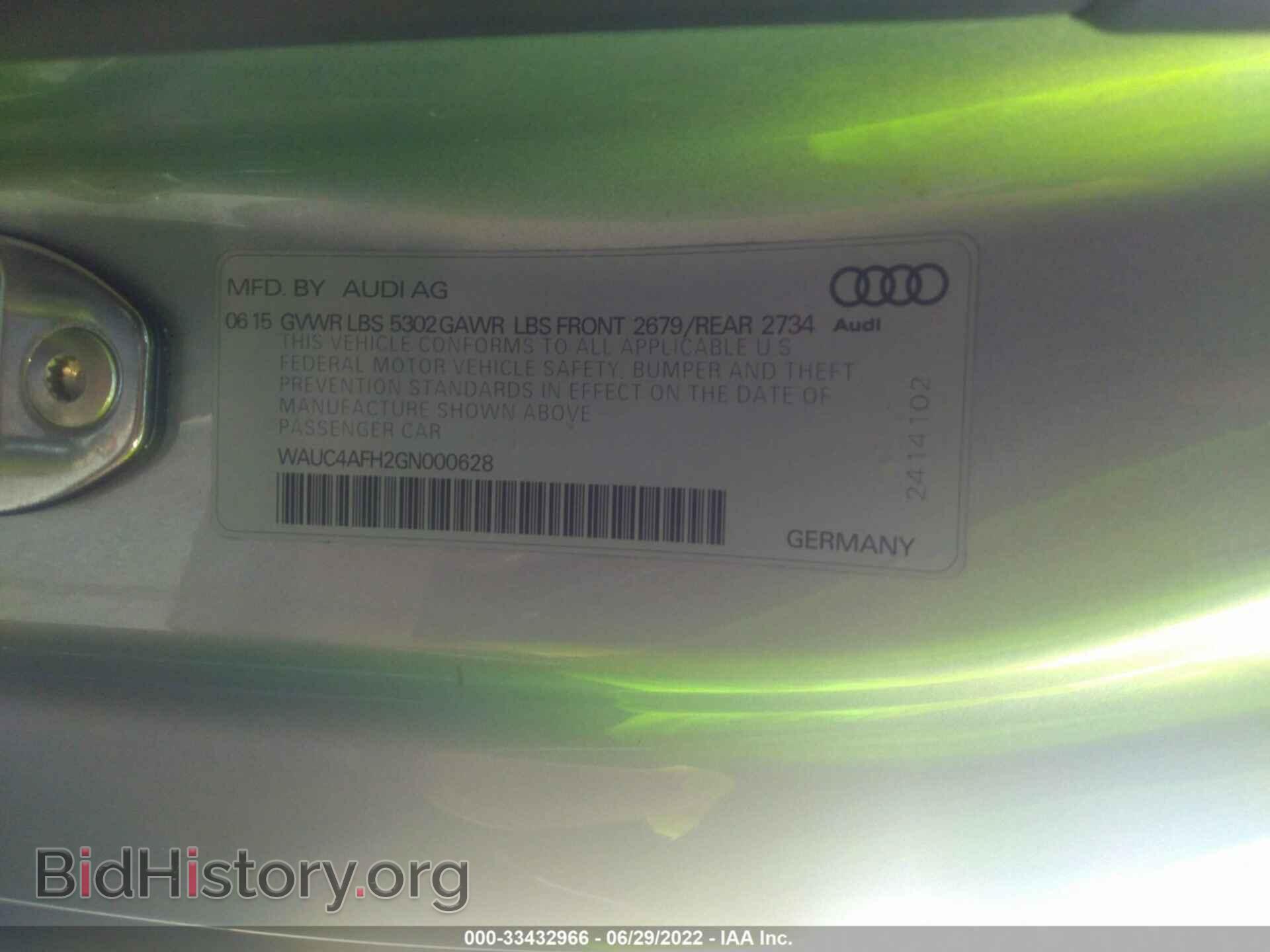 2016 AUDI S5 - VIN: WAUC4AFH2GN000628 - Photo 9