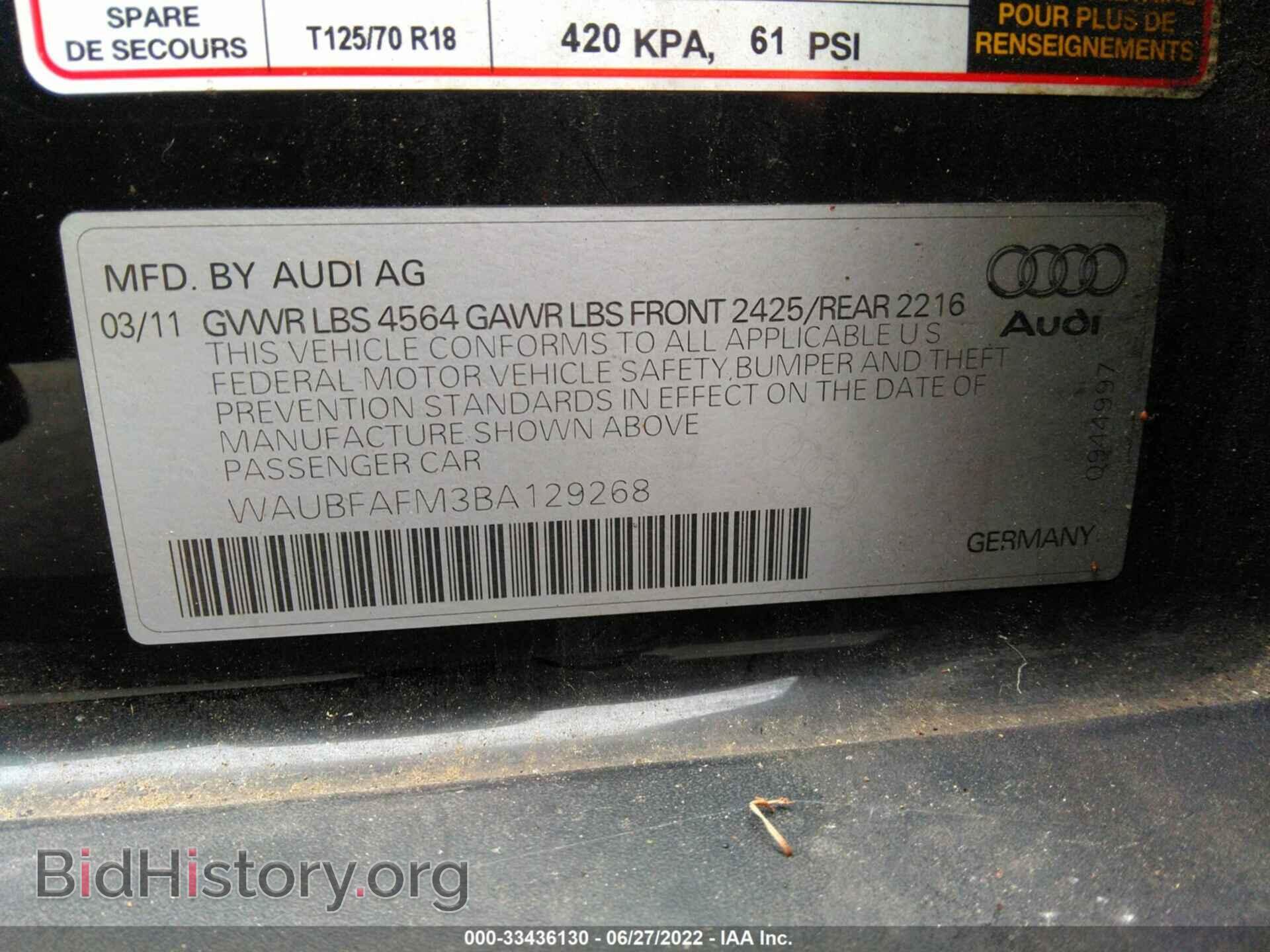 2011 AUDI A3 - VIN: WAUBFAFM3BA129268 - Photo 9
