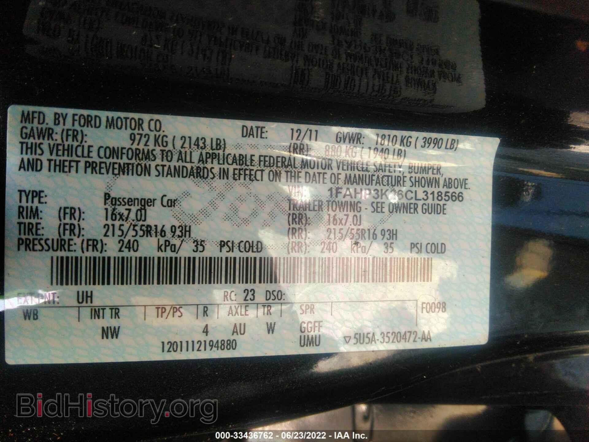 2012 FORD FOCUS - VIN: 1FAHP3K26CL318566 - Photo 9